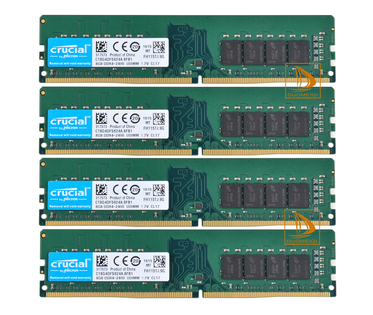 32GB 4X Crucial 8GB PC4-2400T DDR4 2400MHz 288Pin UDIMM Desktop Memory RAM