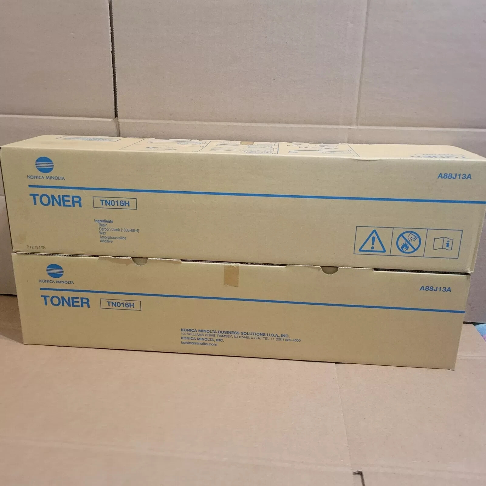 Set of 2 Konica Minolta TN016H Toners  bizhub Pro 1100 AccurioPrint 2100 A88J13A