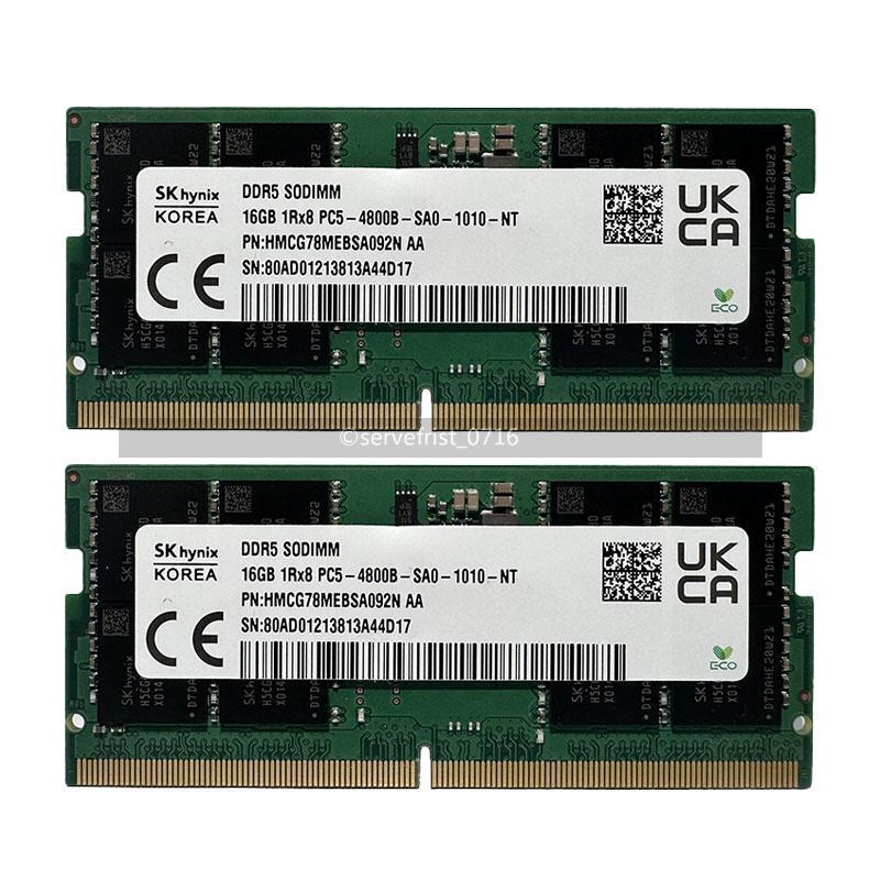 Hynix 32GB 2x16GB DDR5 SODIMM HMCG78MEBSA092N PC5-4800 1Rx8 Laptop Memory for HP