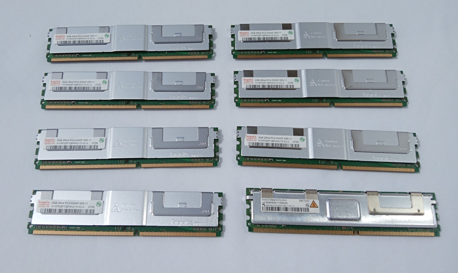 16GB Kit (8x 2GB) Hynix PC2-5300F DDR2 667MHz ECC FB-DIMM HYMP525F72BP4N3-Y5
