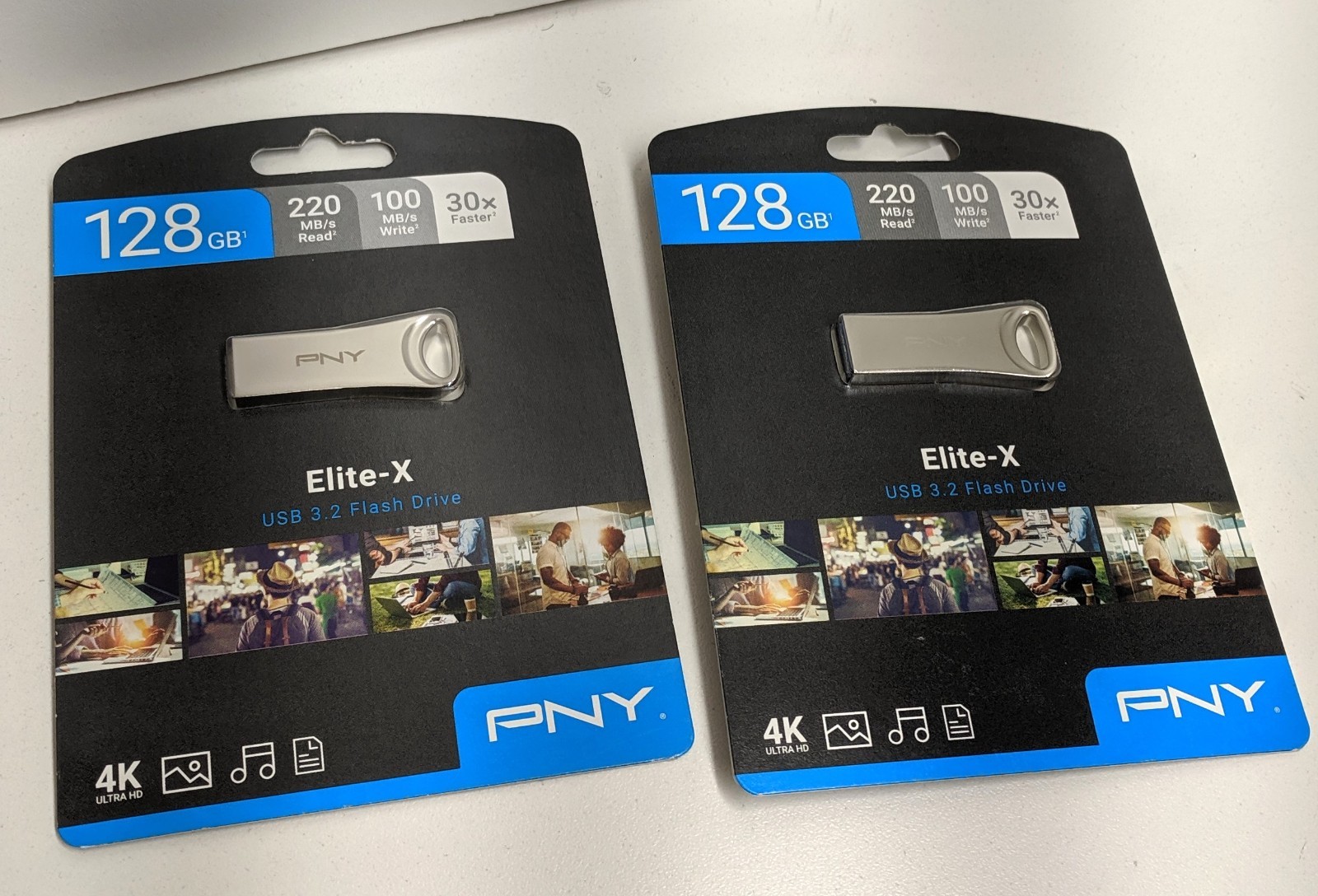 2X PNY Elite-X USB 3.2 Flash Drive, 128GB