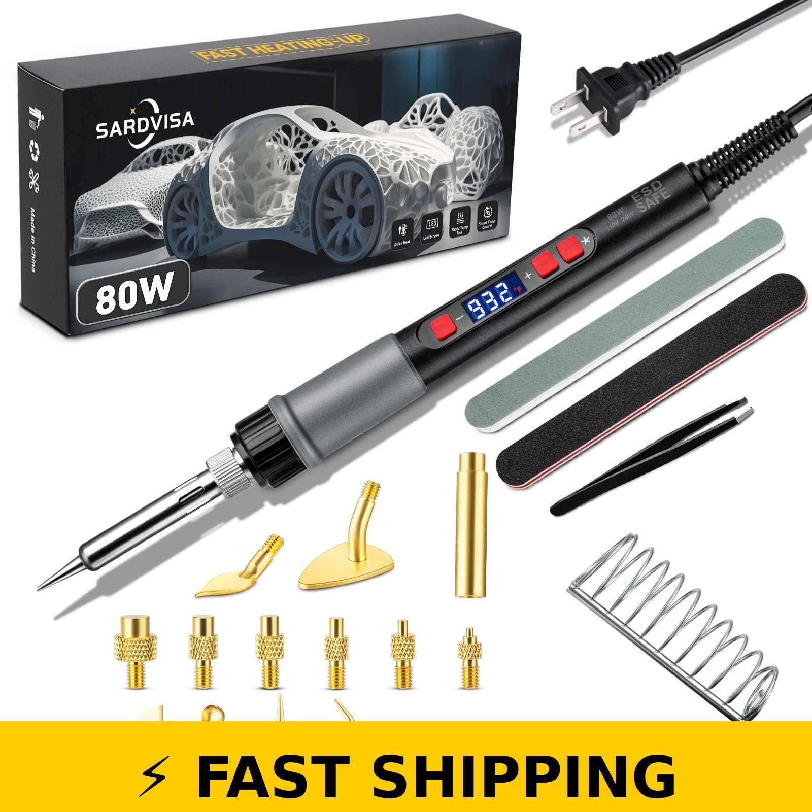 SARDVISA 21-in-1 3D Printer Smoothing Tool Kit 80W