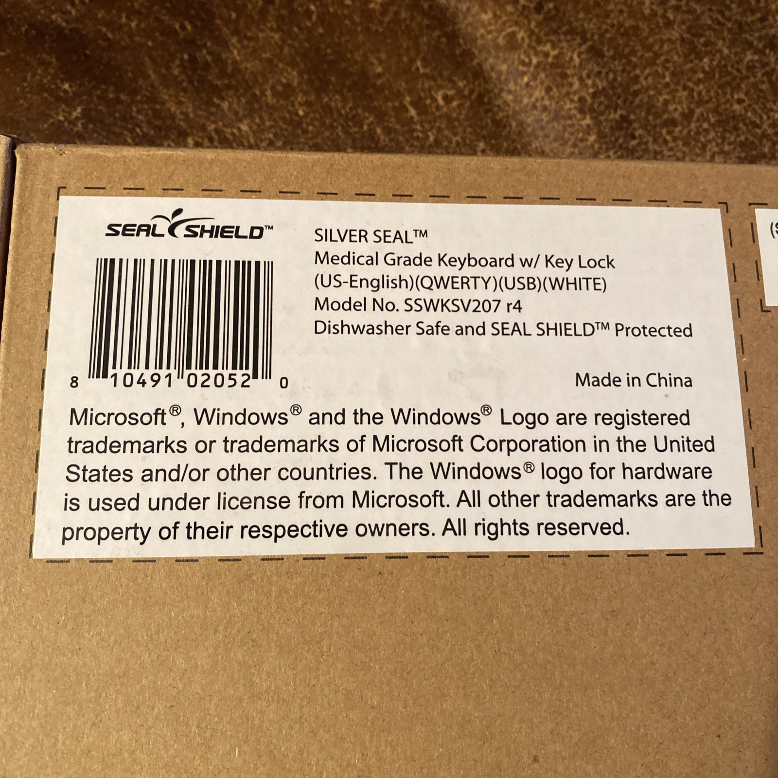 Seal Shield Medical Grade Dishwasher Safe USB Keyboard White SSWKSV207 r4 New