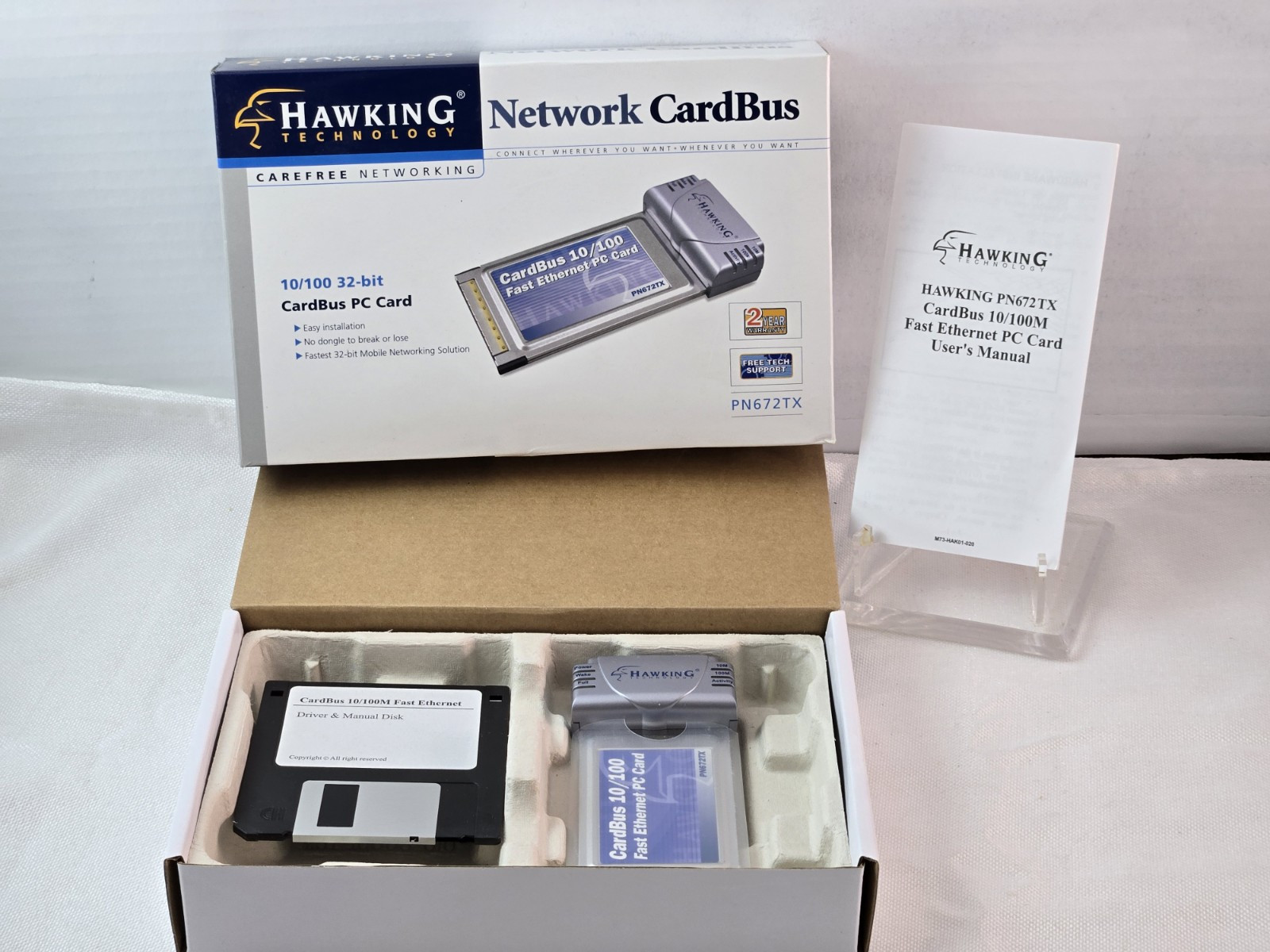 Vintage - Hawking Technology- Network CardBus 10/100 Mbps 32-bit