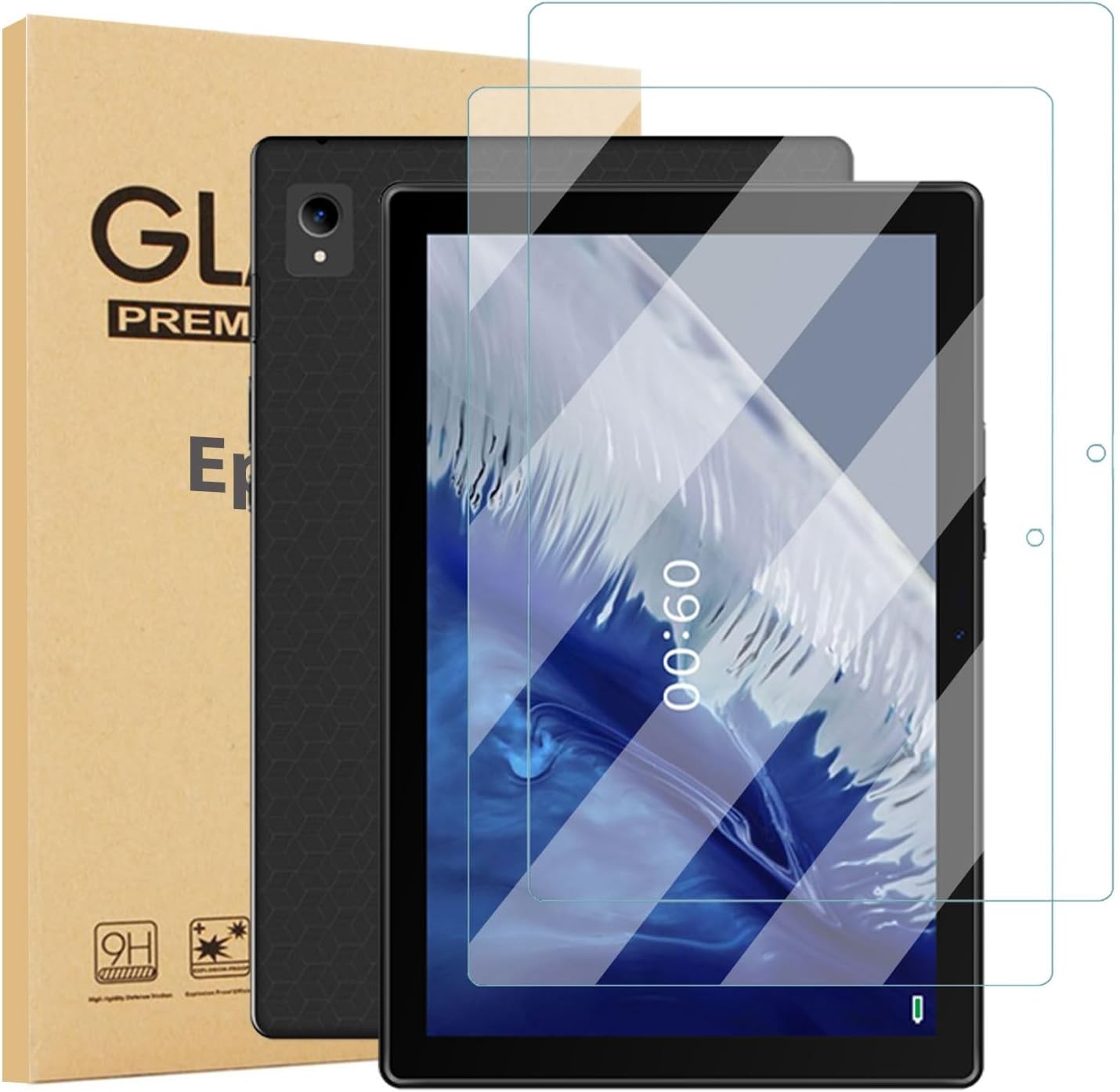 2-Pack Glass Screen Protector for VORTEX CMG101 Tablet 10.1 Inch - 9H Hardness