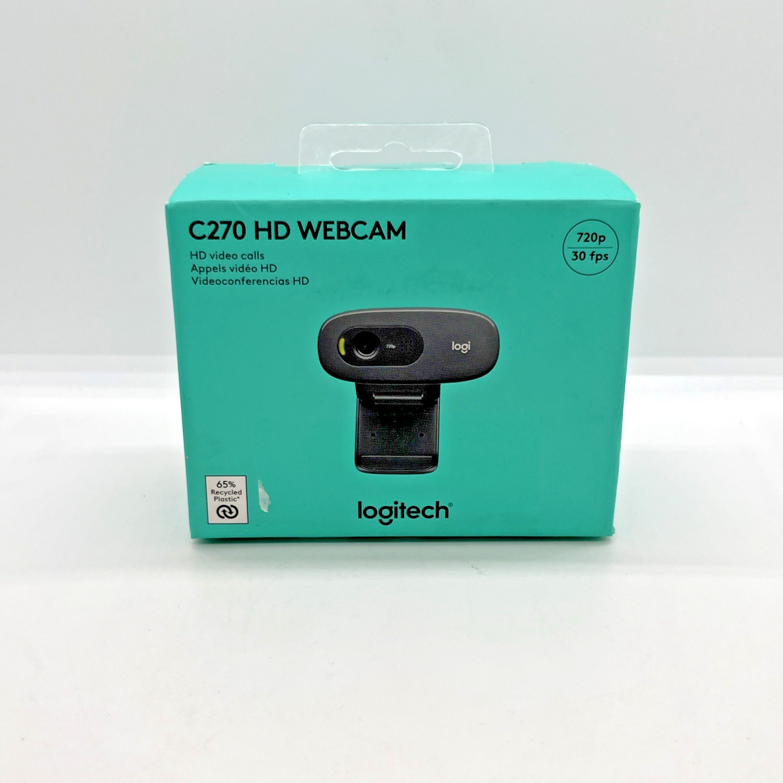 Logitech C270 720p HD Webcam Noise Reducing Mic USB New