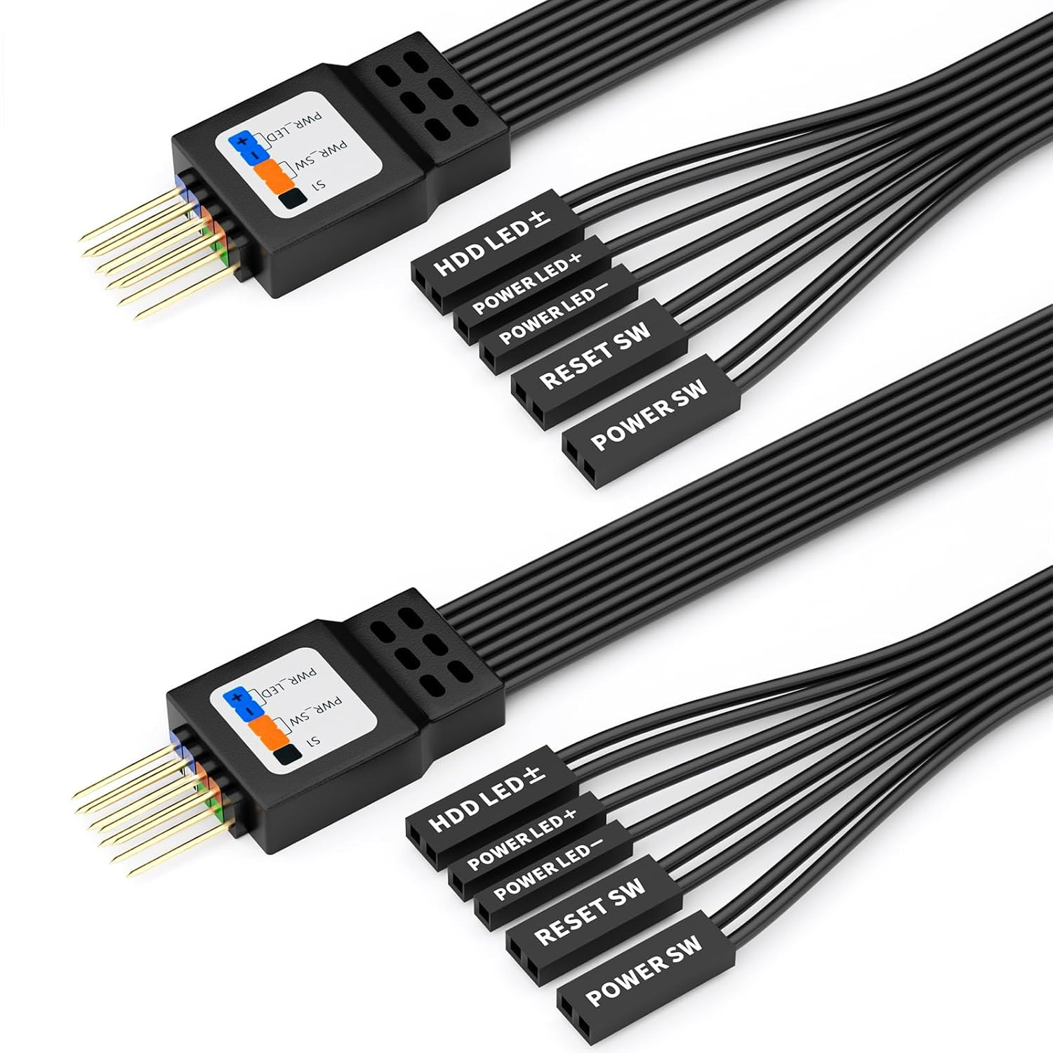 Iesooy PC Power Button Extension Cable, 9-Pin Connector Front Panel Extension Ca