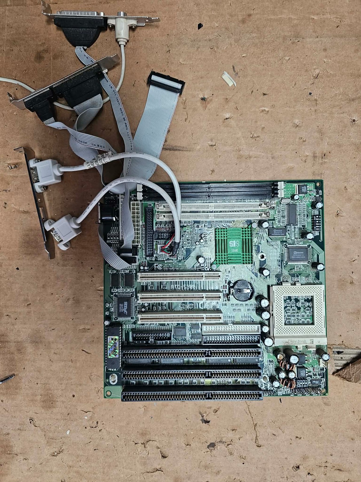Vintage Retro Gaming A-Trend ATC-5000 Motherboard wPCI ISA USB /IO Ports Socket7