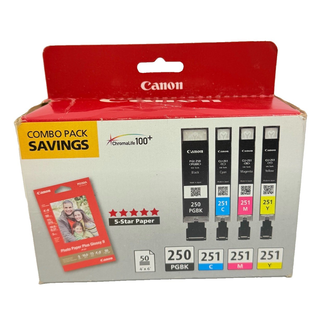 Canon PGI-250 CLI-251 C/M/Y/K Ink Cartridges Genuine PGI250 CLI251 250 251 NEW