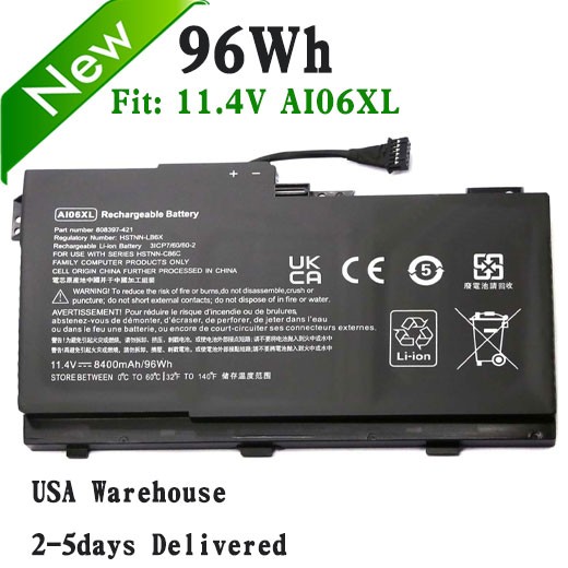 96Wh AI06XL Battery For HP ZBook 17 G3 808451-001 HSTNN-C86C HSTNN-LB6X
