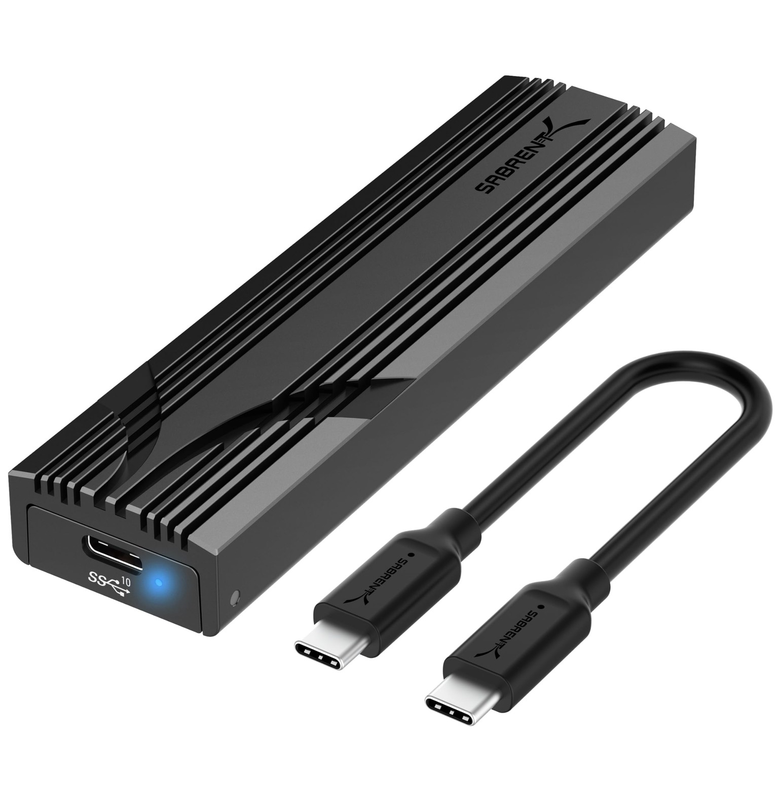 SABRENT USB C NVMe Enclosure, Tool-Free M.2 SSD Case 10Gbps Only, Black 