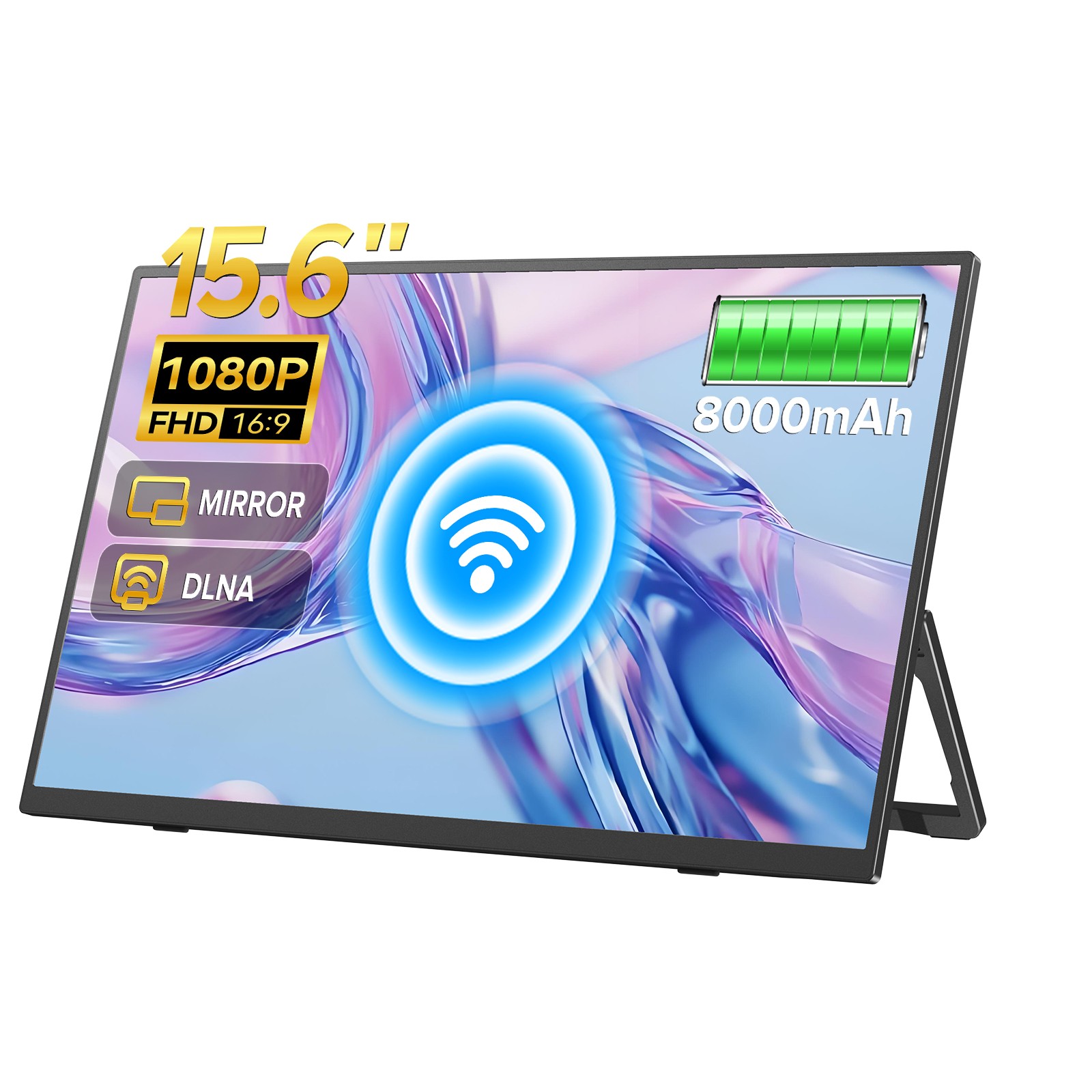 UPERFECT Wireless Gaming Monitor 15.6" FHD Portable Monitor Built-in Battery