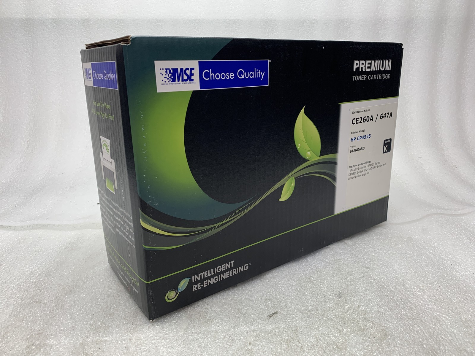 Sealed MSE Black Toner Cartridge Replacement CE260A 647A for HP printer CP4525