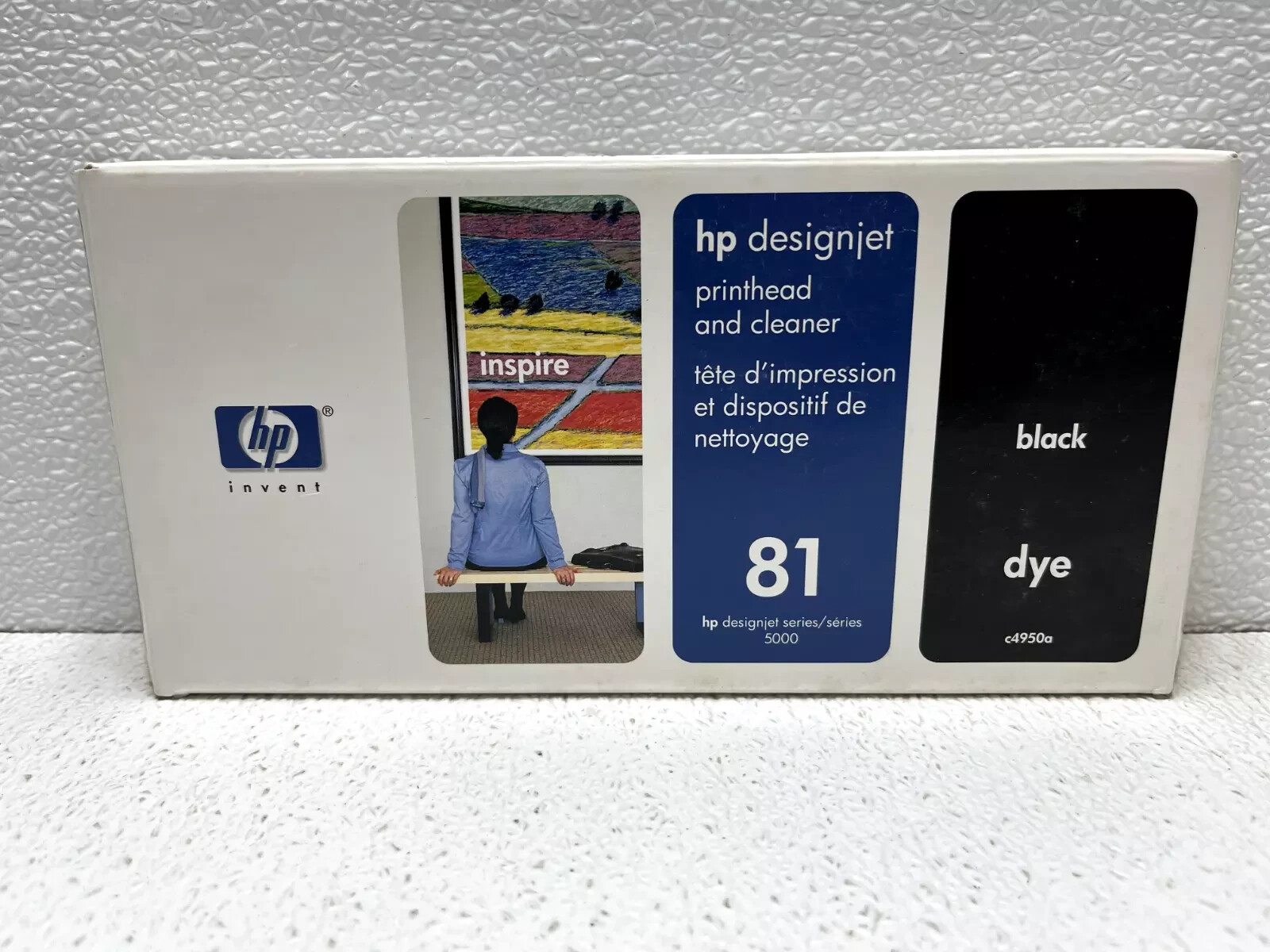 Genuine HP 81 Black Printhead & Cleaner C4950A DesignJet 5000 5500 5500ps