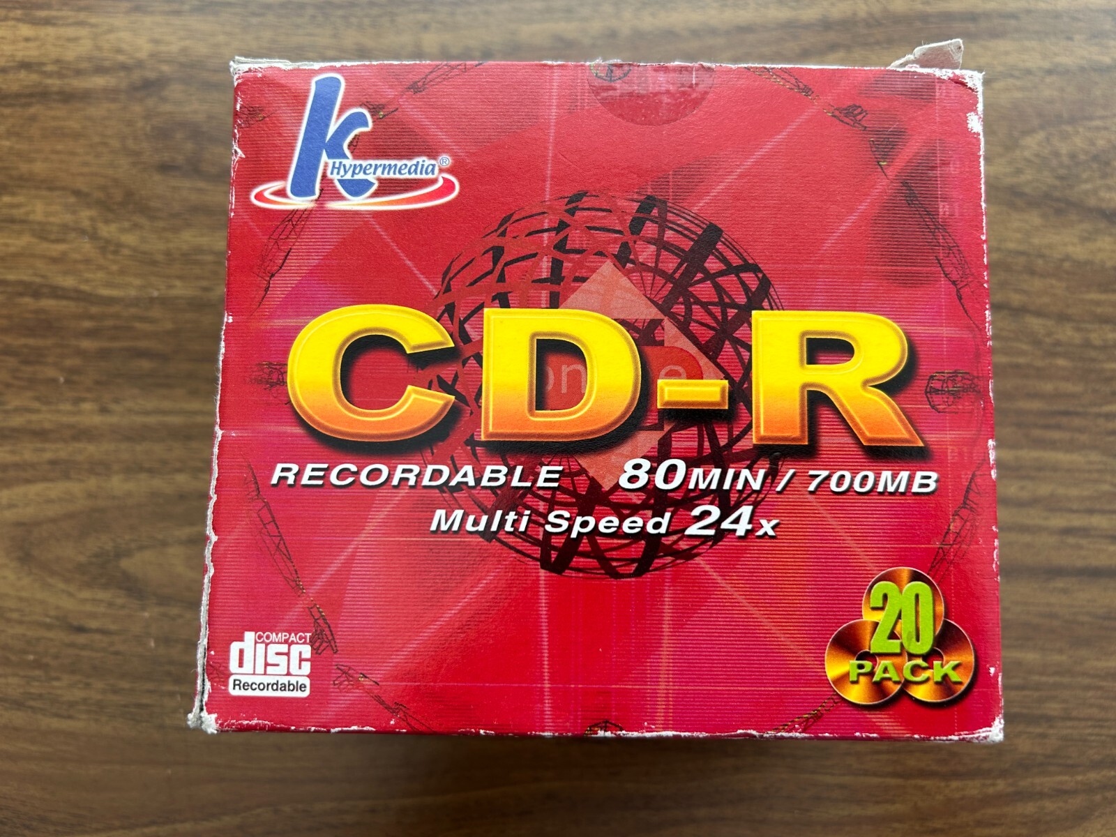20 pack CDR Hypermedia new old stock sealed slim case 80 minute