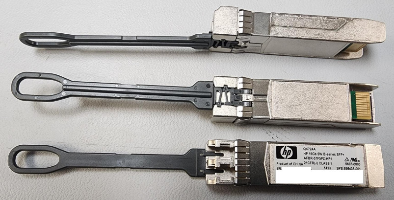 QK724A HP HPE B-SERIES 16GB SFP+ FC SHORT WAVE TRANSCEIVER 656435-001