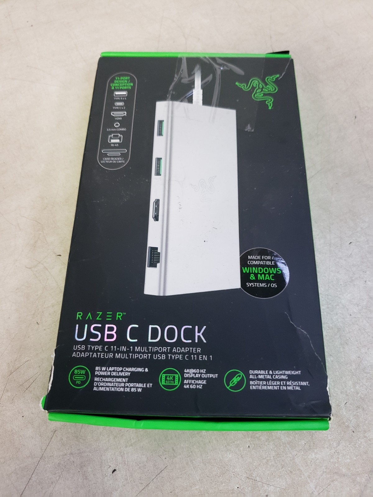 Razer USB C Dock 11-Port Travel Charging Station Type-C