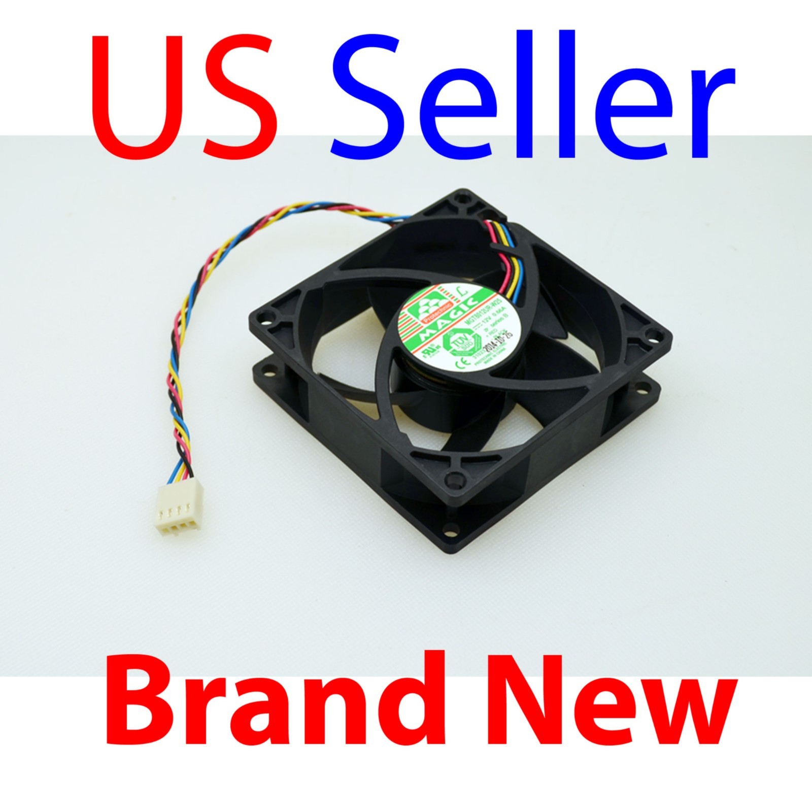 *NEW* MGT8012UR-W25 8025 80mm x 25mm Cooler Cooling Fan PWM 12V 0.66A 4Pin