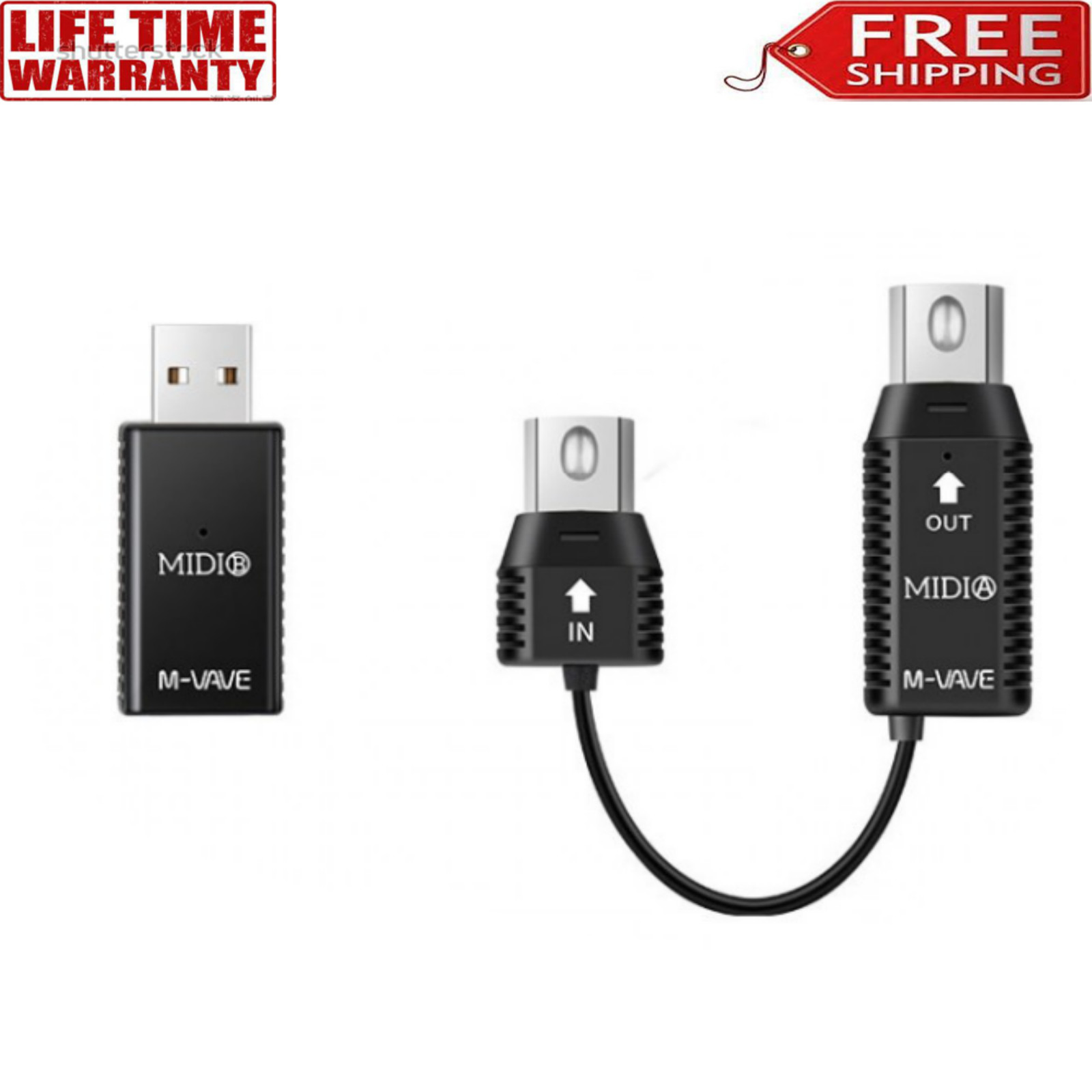 MIDI System Multi-Function Electric Wireless MIDI Adapter Support Bluetooth