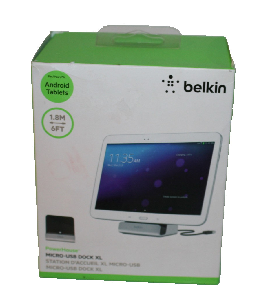 Belkin PowerHouse Micro-USB Dock XL for Android Tablets Cellphones Chrage/Sync