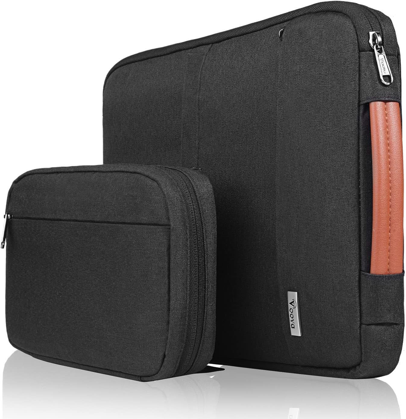 15.6-15 Inch Laptop Sleeve, Water-repellent Laptop Case for MacBook Air/Pro, Bla