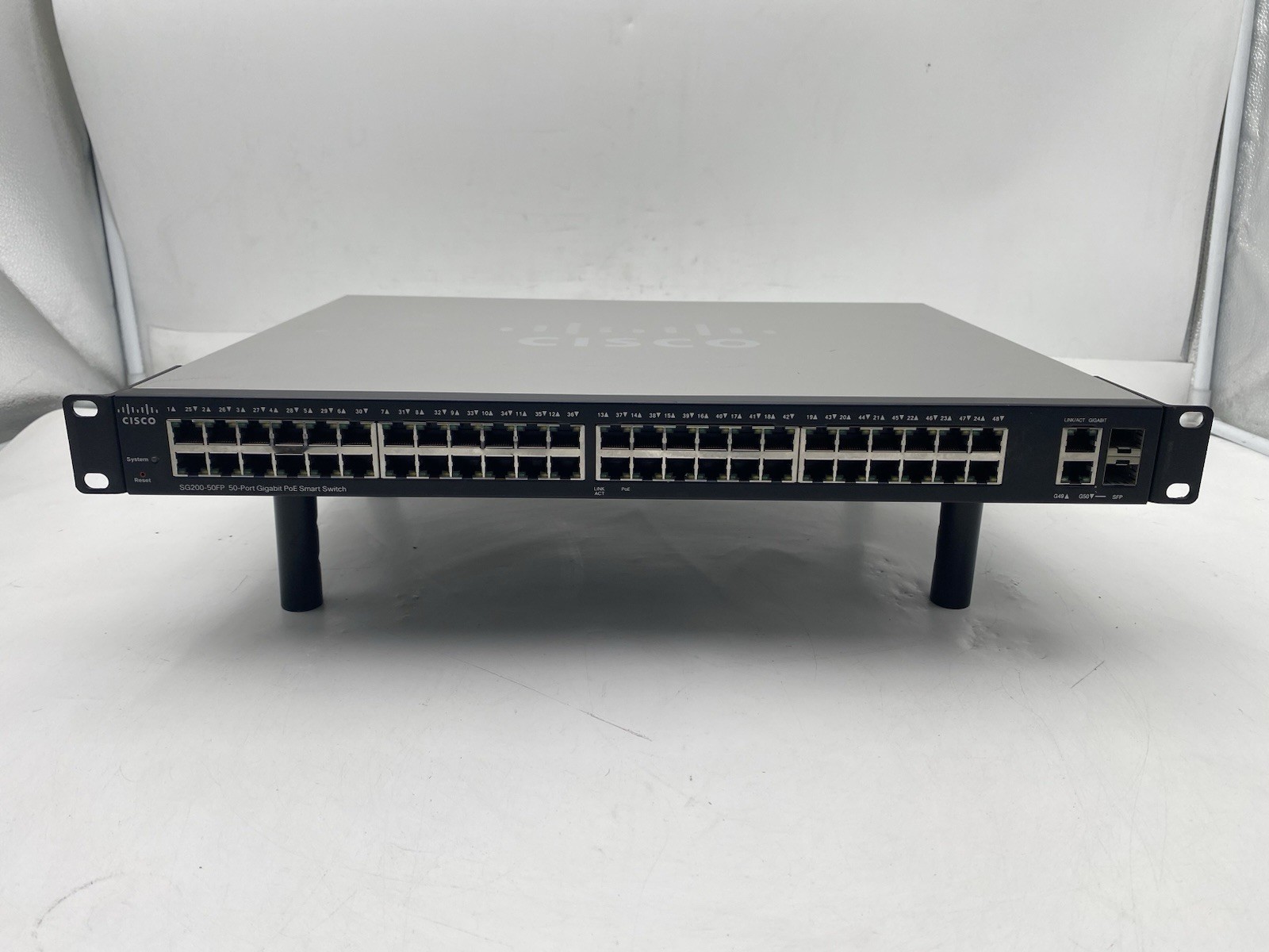 Cisco SG200-50FP 50-Port Gigabit PoE Smart Switch w/ Rack Ears