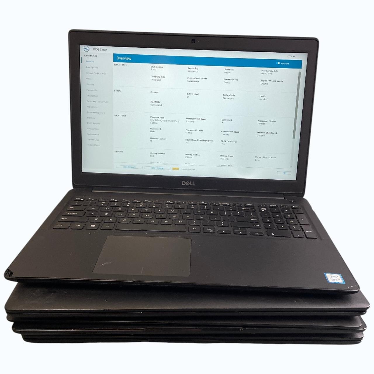 Lot of 4 | Dell Latitude 3500 15.6" i5-8265U 8GB, NO SSD/OS | FOR PARTS (READ)