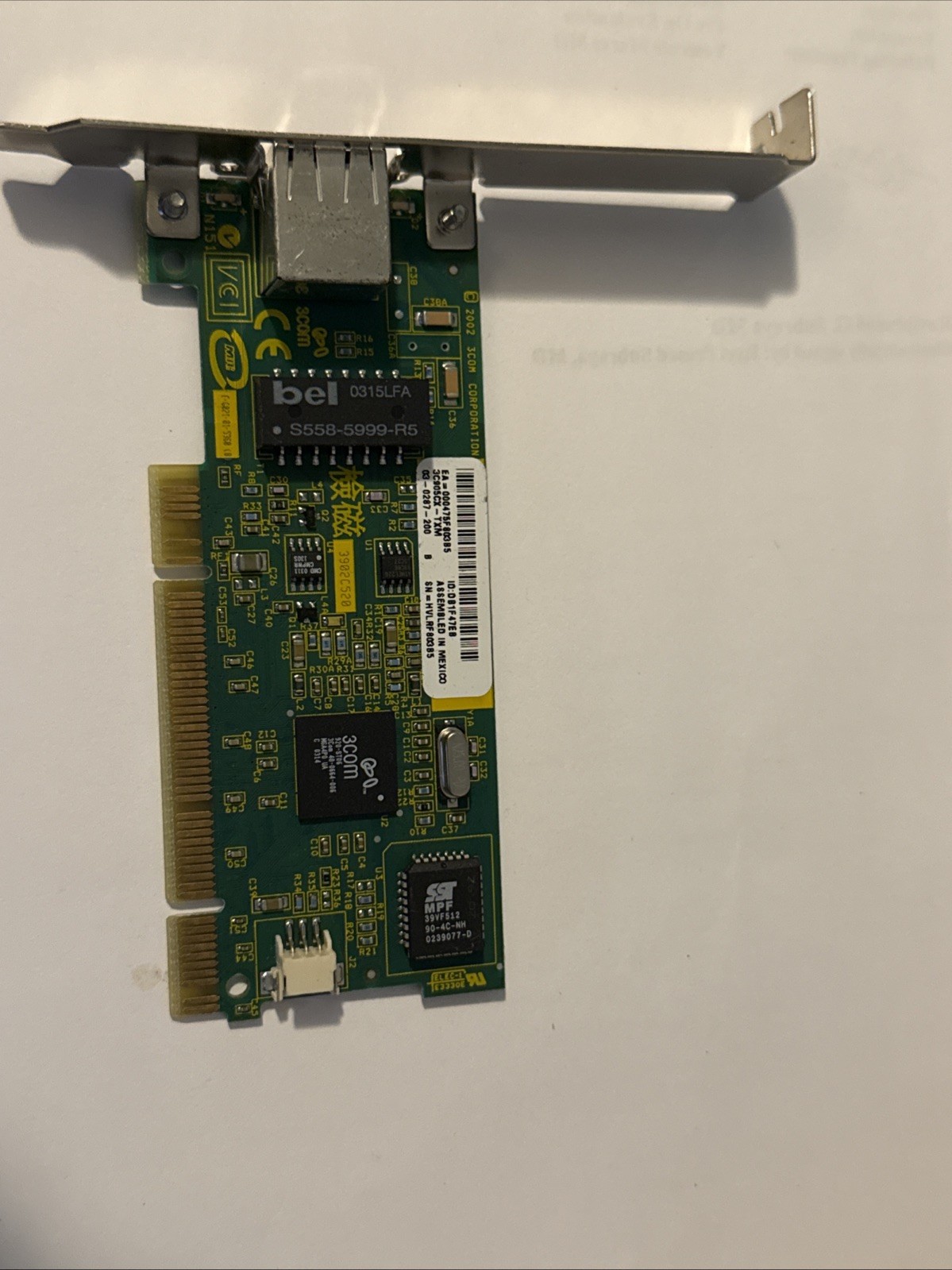 3Com Network Interface Card 3C905CX-TX-M 10/100 03-0287-001