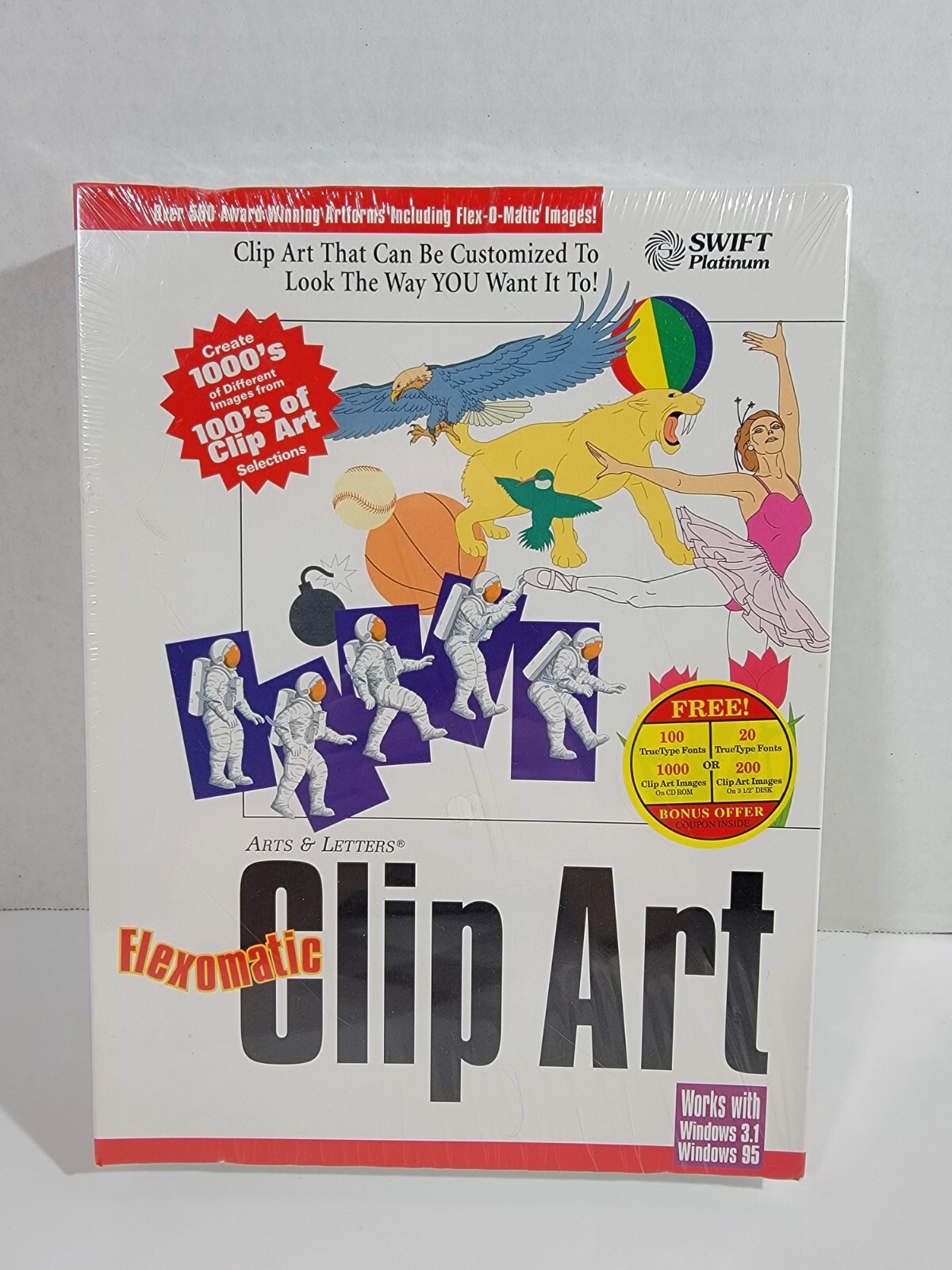 Flexomatic Clip Art Brand New Sealed 3.5 Floppy Disk PC Software Windows 3.1 95
