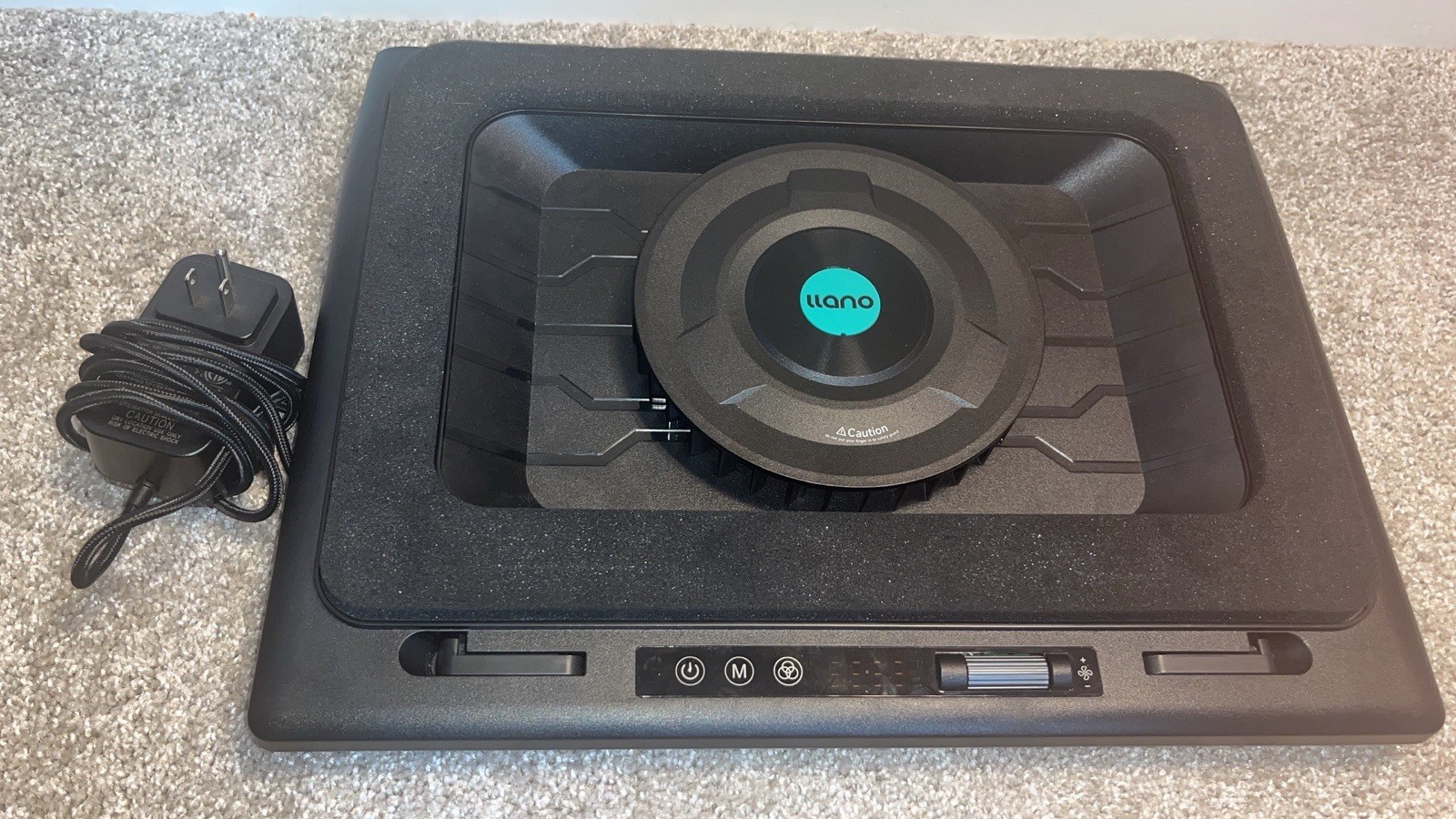 llano V12 RGB Laptop Cooling Pad, fits 15.6"-19" Laptops, LCD, - Black