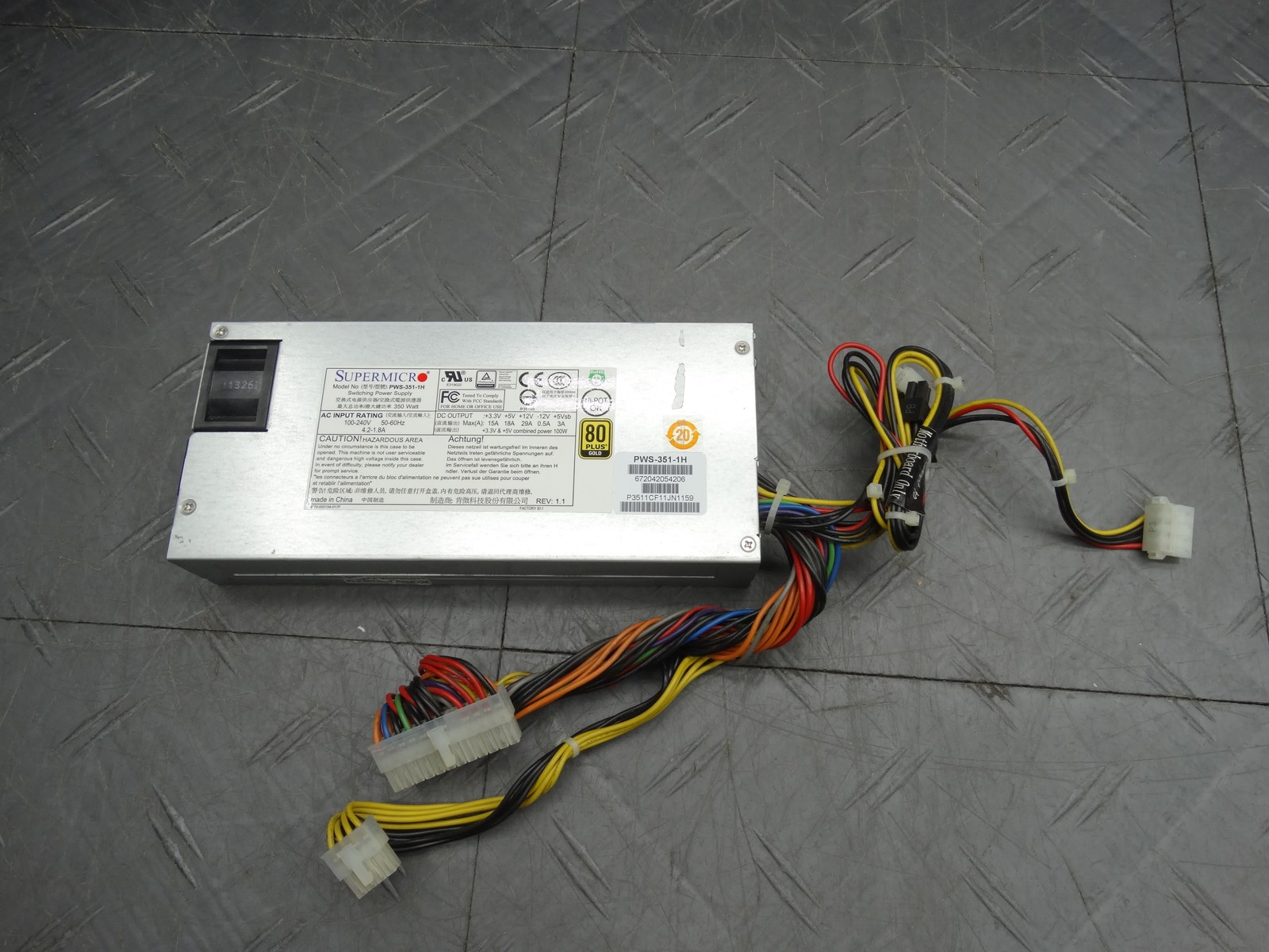 Supermicro 350W 1U Multi-Output Power Supply (PWS-351-1H)