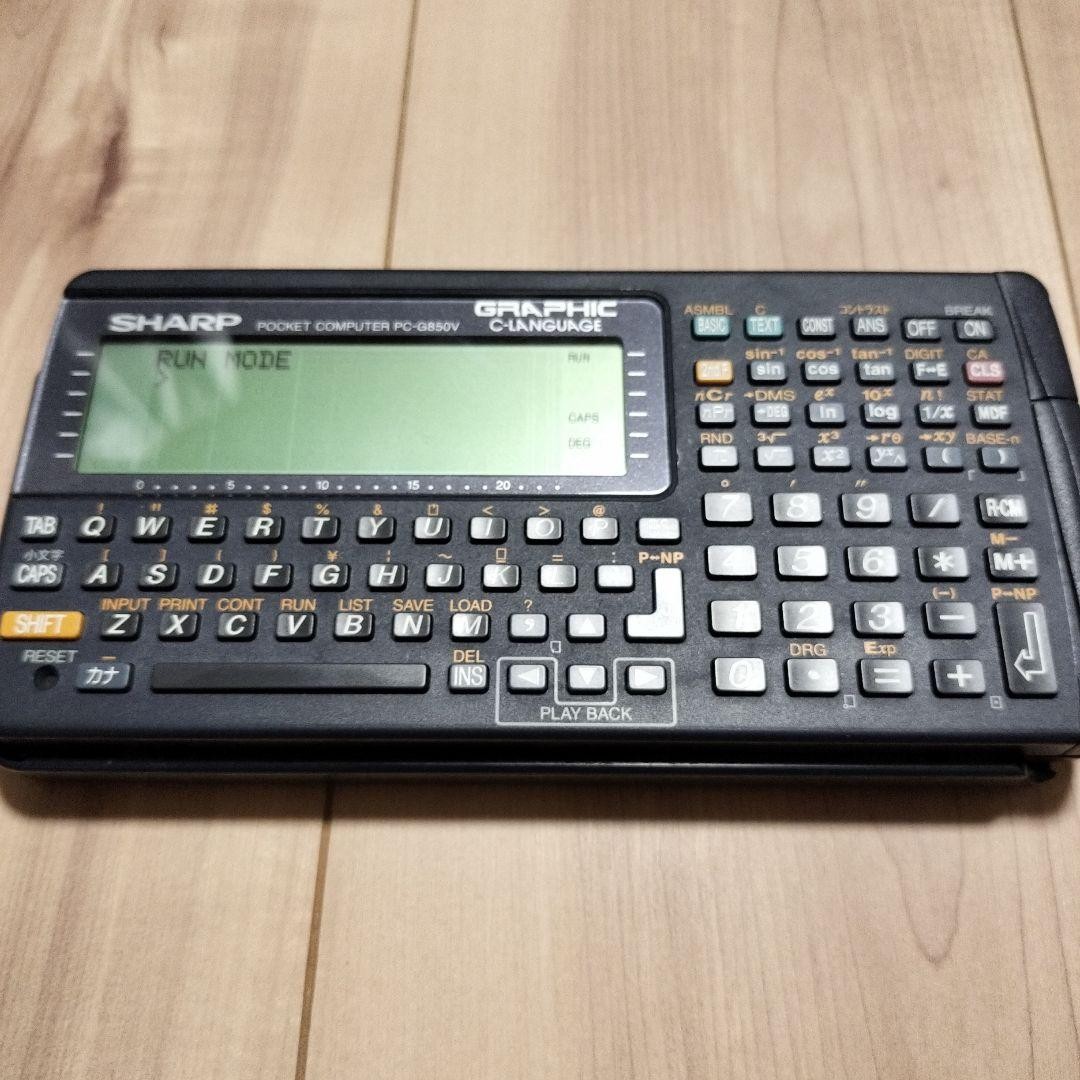 SHARP PC-G850V Pocket Computer C Graphic Display w/Manual New Battery from JAPAN