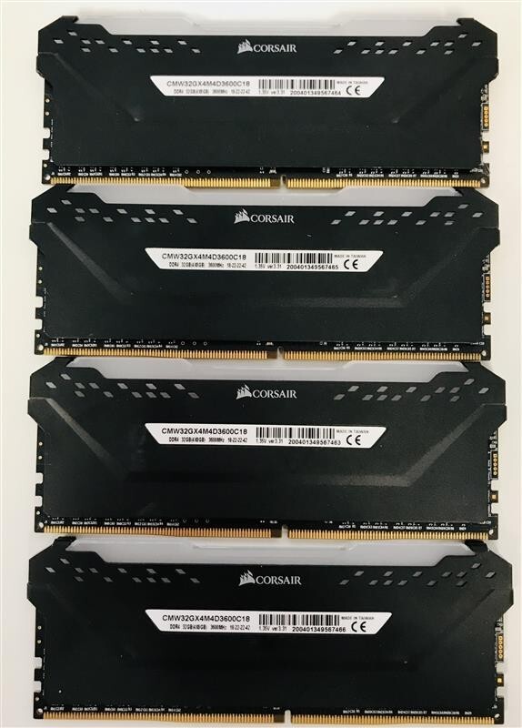 Corsair Vengeance RGB Pro 32GB (4x8GB) DDR4 RAM 3600MHz (CMW32GX4M4D3600C18)