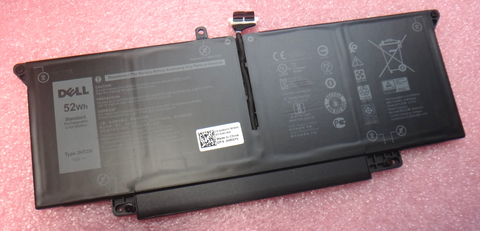 Genuine 52WH JHT2H Battery for Dell Latitude 7310 7410 Series 04V5X2 0HRGYV