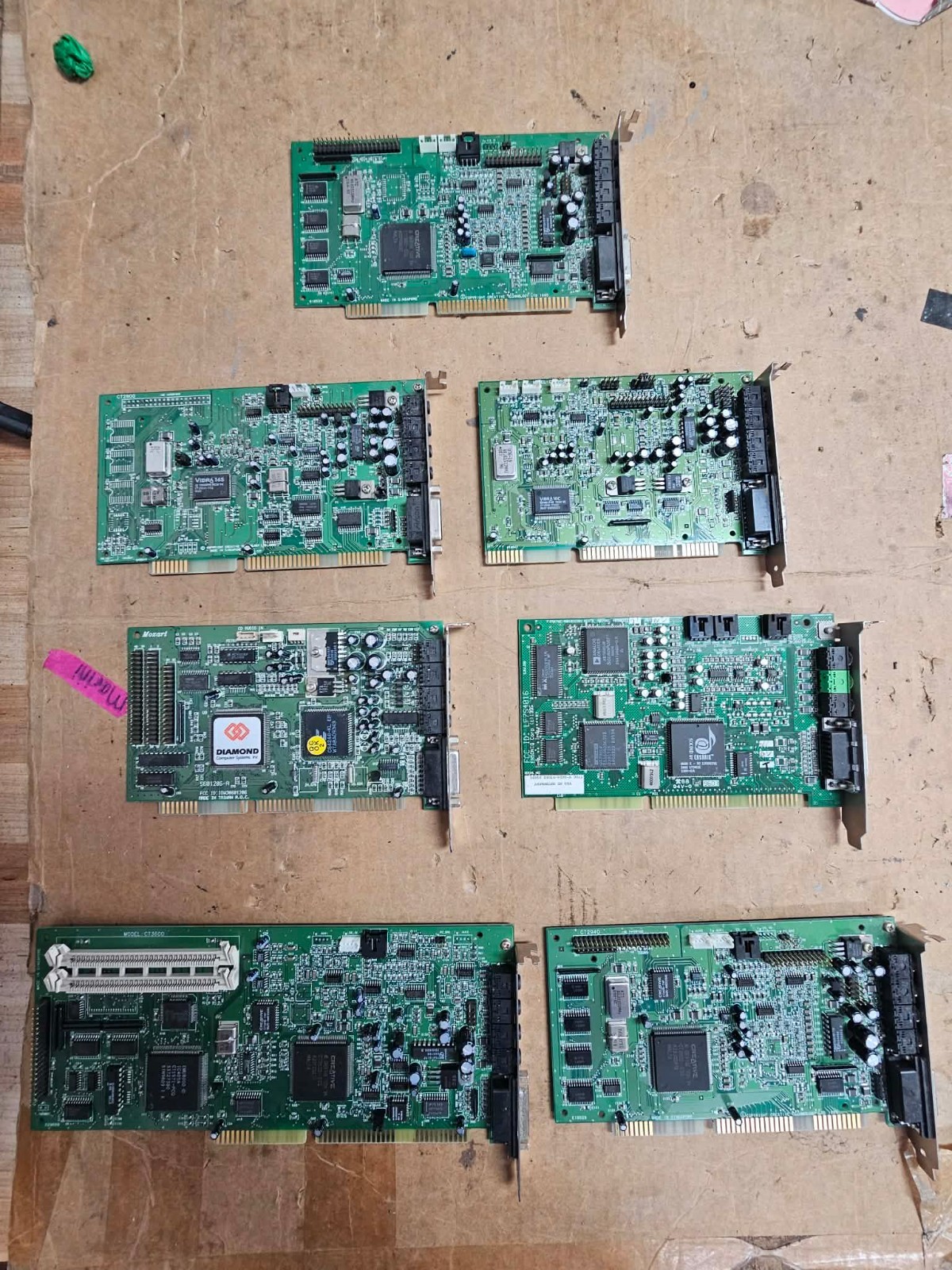 7x Lot Vintage Retro Gaming ISA Sound Cards Creative QDSP OPTI YAMAHA VIBRA +