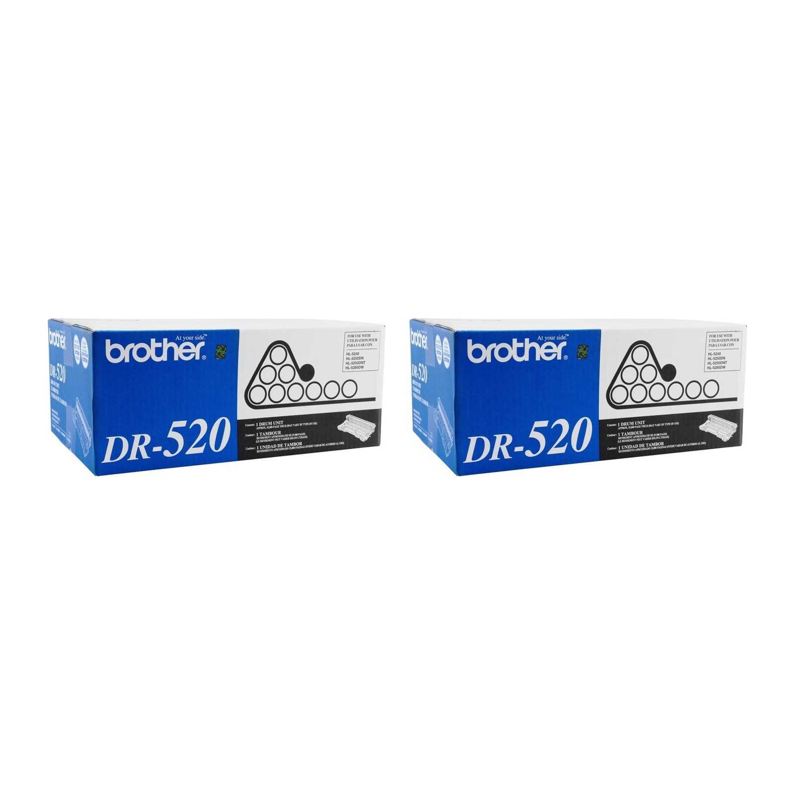 Brother DR520 Genuine OEM Drum Unit 2-Pack HL-5250DN MFC-8870DW