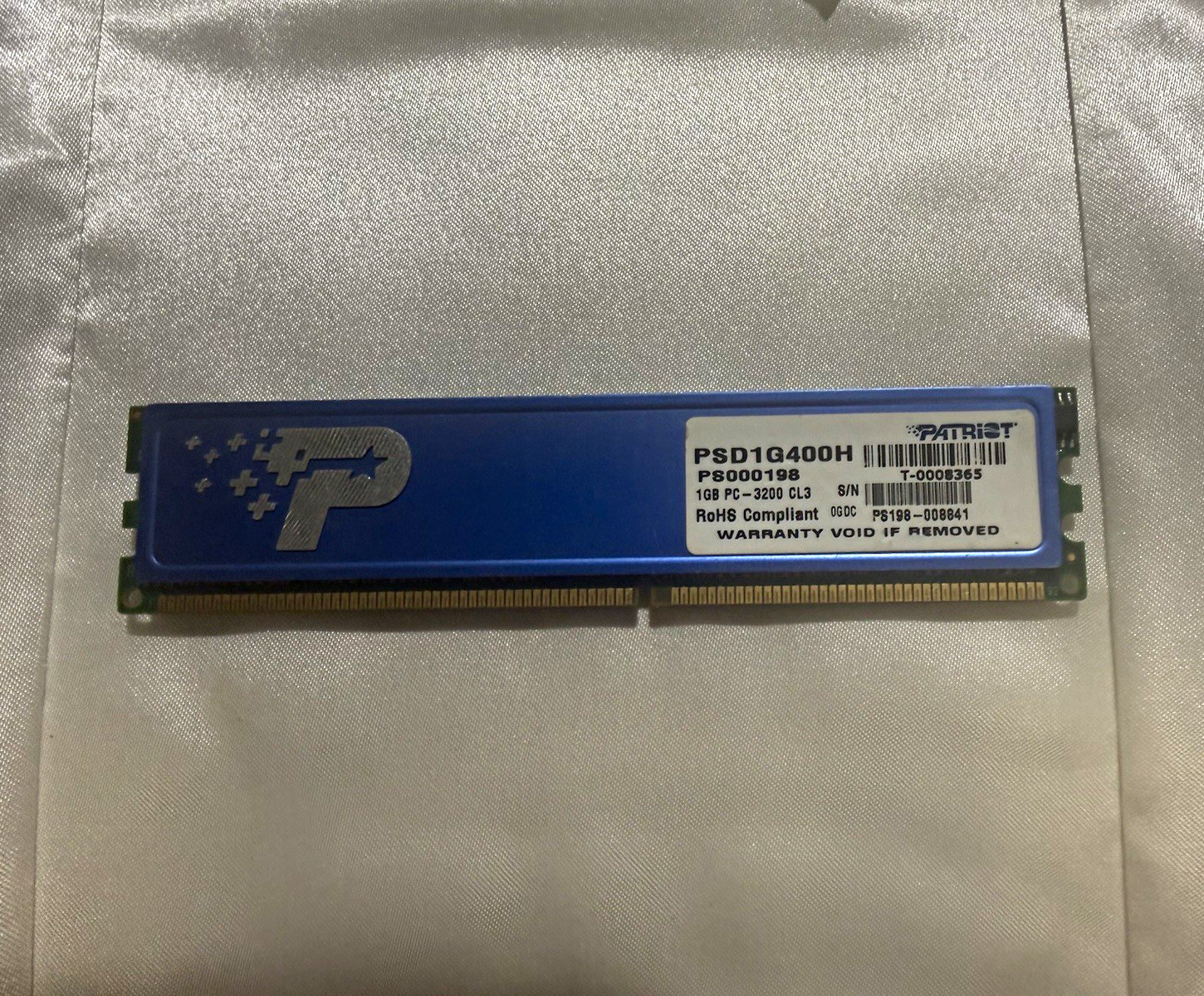 Patriot 1GB DDR SDRAM PC-3200 184-Pin DIMM Memory Module PSD1G400H