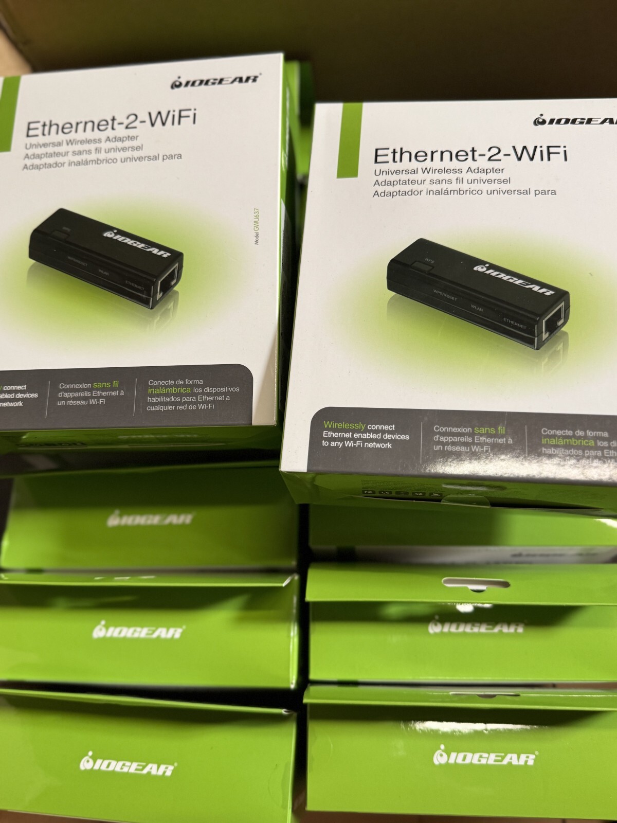 IOGEAR Ethernet-2-WiFi Universal Wireless Adapter, GWU637 Black New Sealed