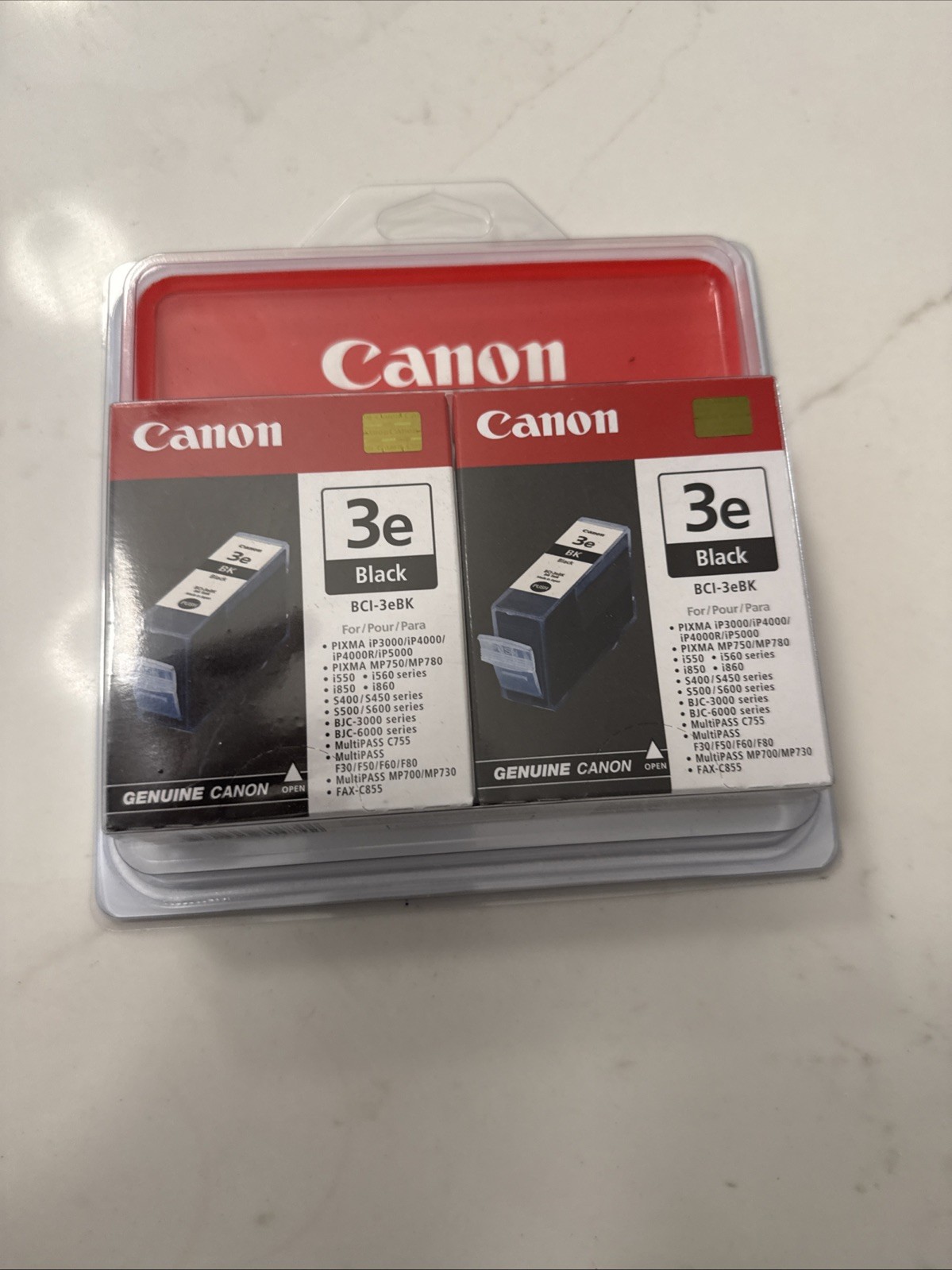 2 Canon BCI 3e BLK Ink Cartridge i550/560 i850/860 s400/450/500/600 BJC3000/6000