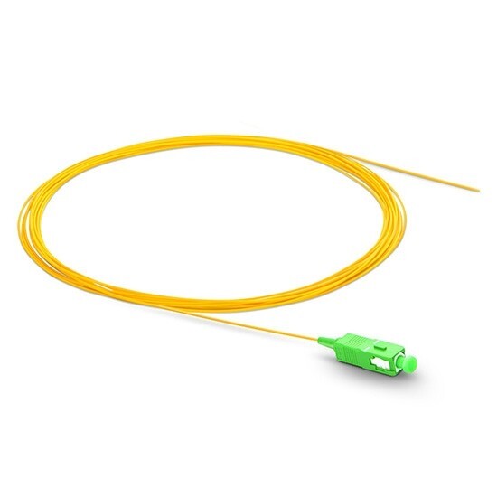 10pk 1m SIMPLEX Single-Mode SC APC Fiber Optic Pigtail for Fusion Splicing 9/125