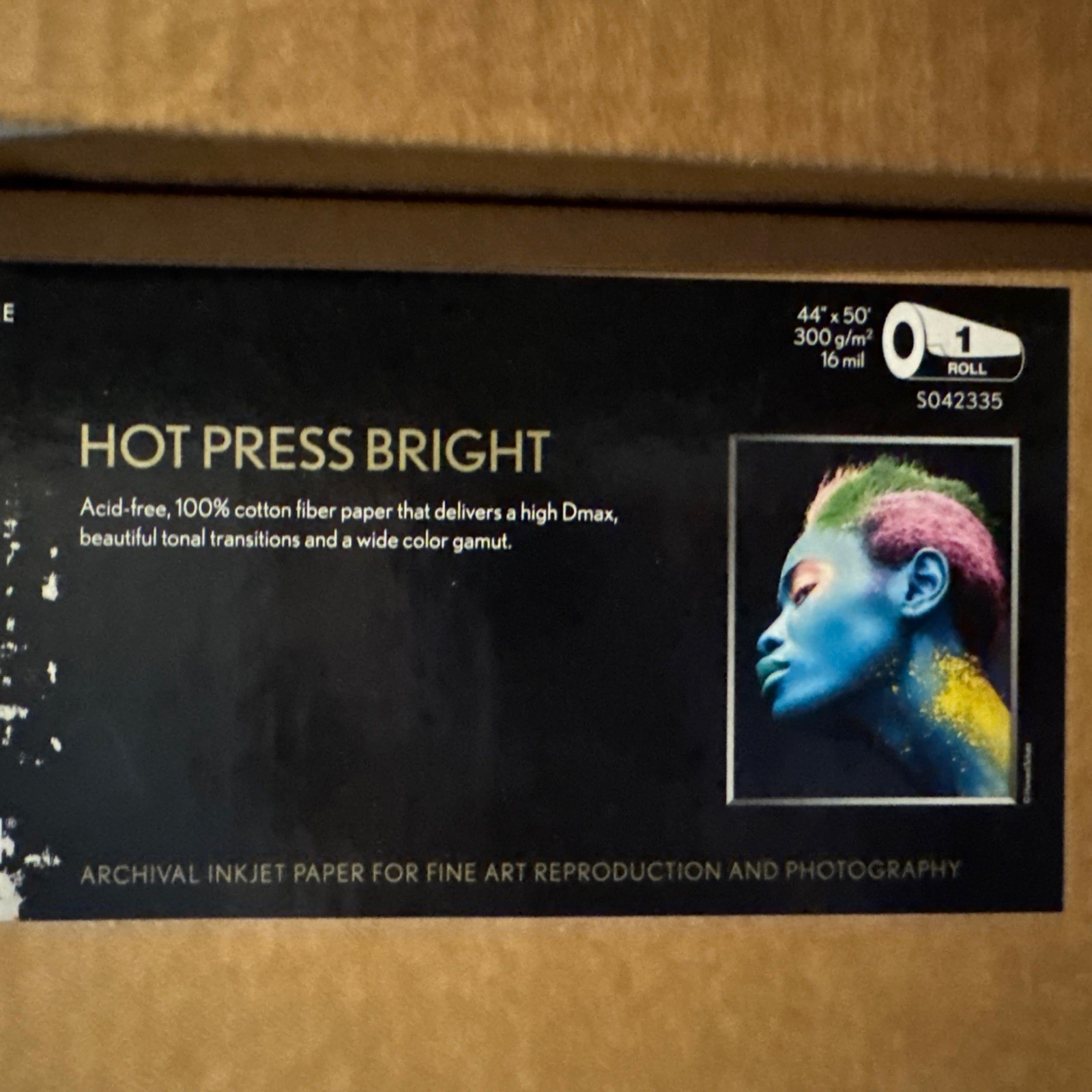 Epson Hot Press Bright - 44" x 50' Roll [S042335]
