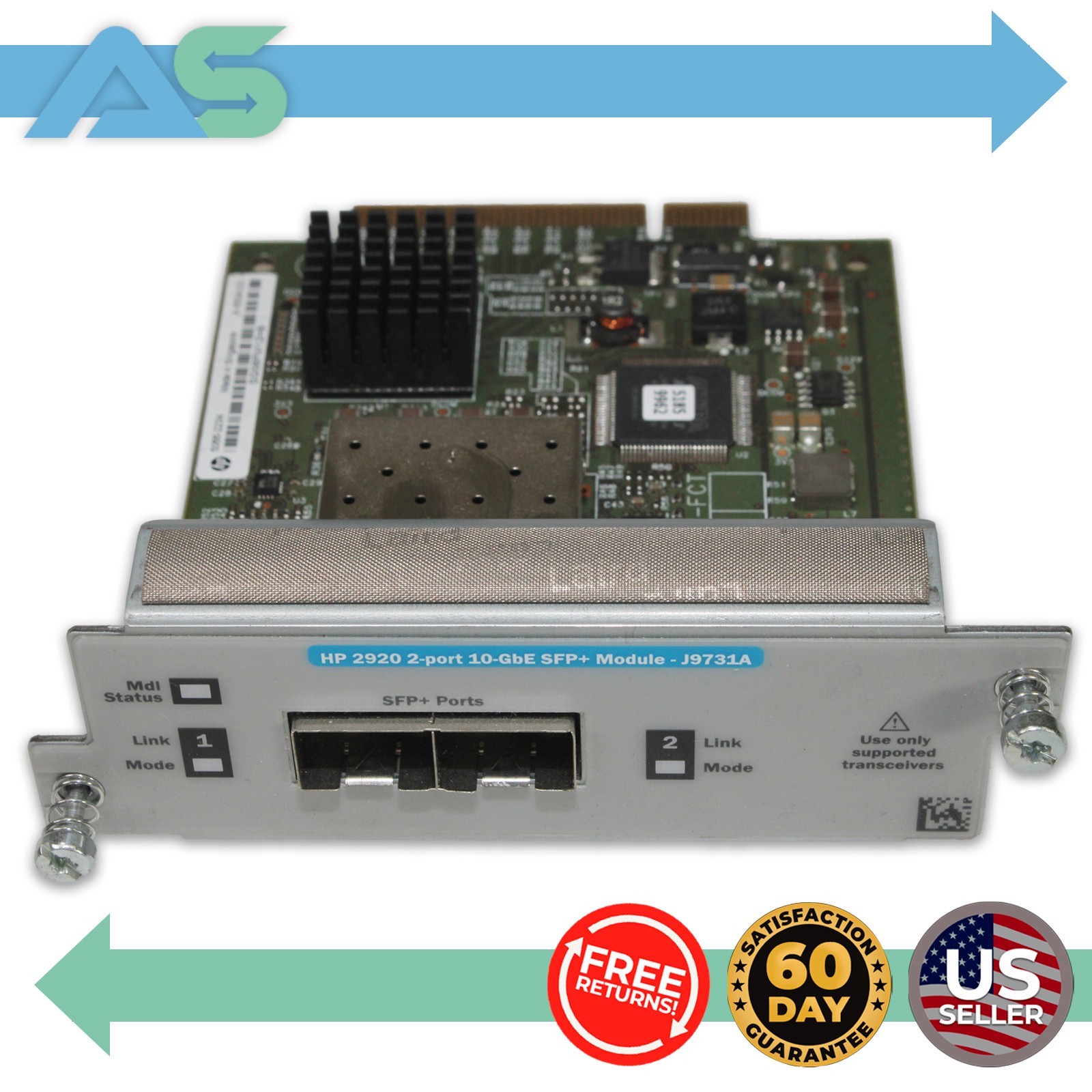 HPE J9731A 2-Port 10Gb SFP+ Expansion Module HP ProCurve Switch 10GbE Uplink