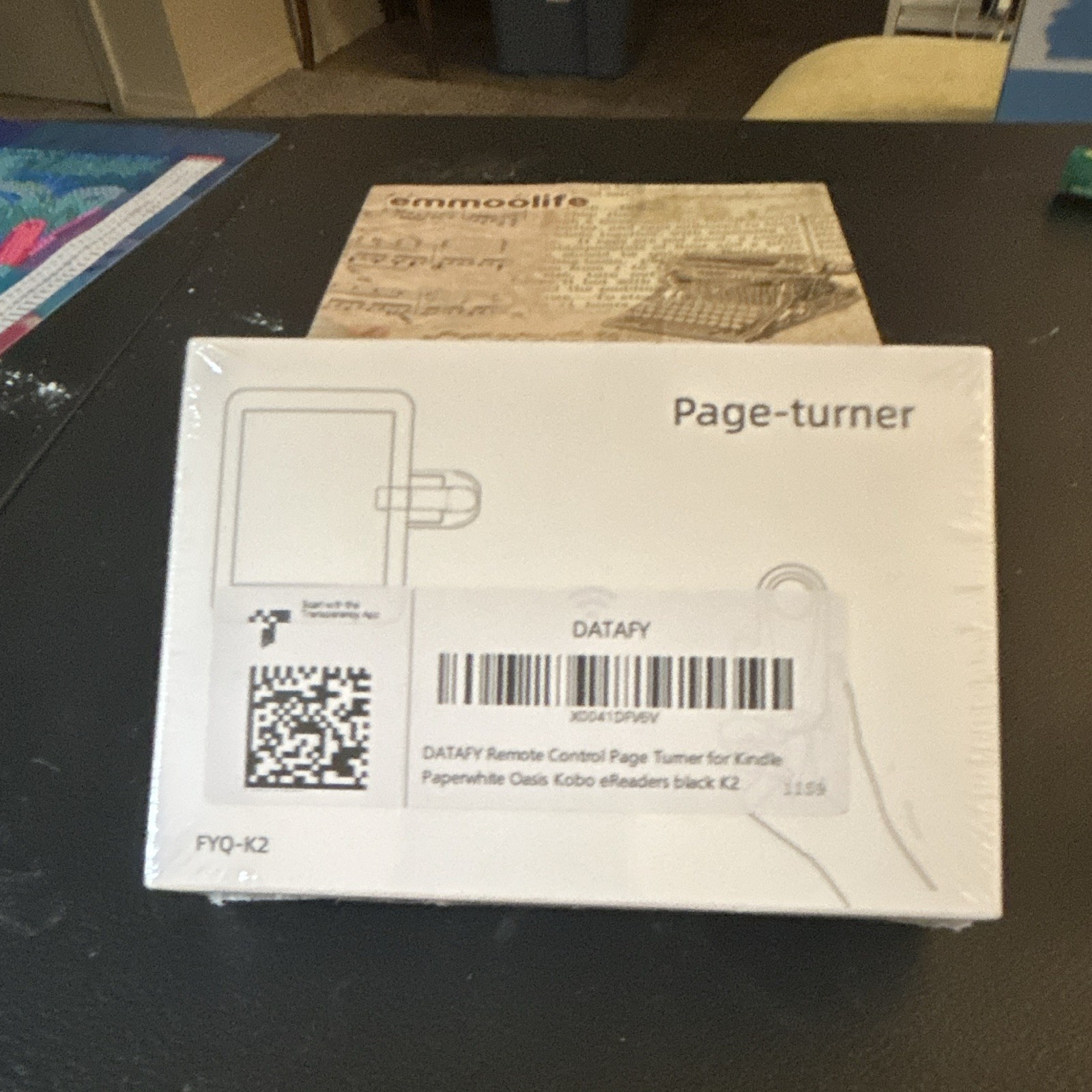 DATAFY Remote Control Page Turner FYQ-K2 for Kindle Paperwhite/Oasis Black