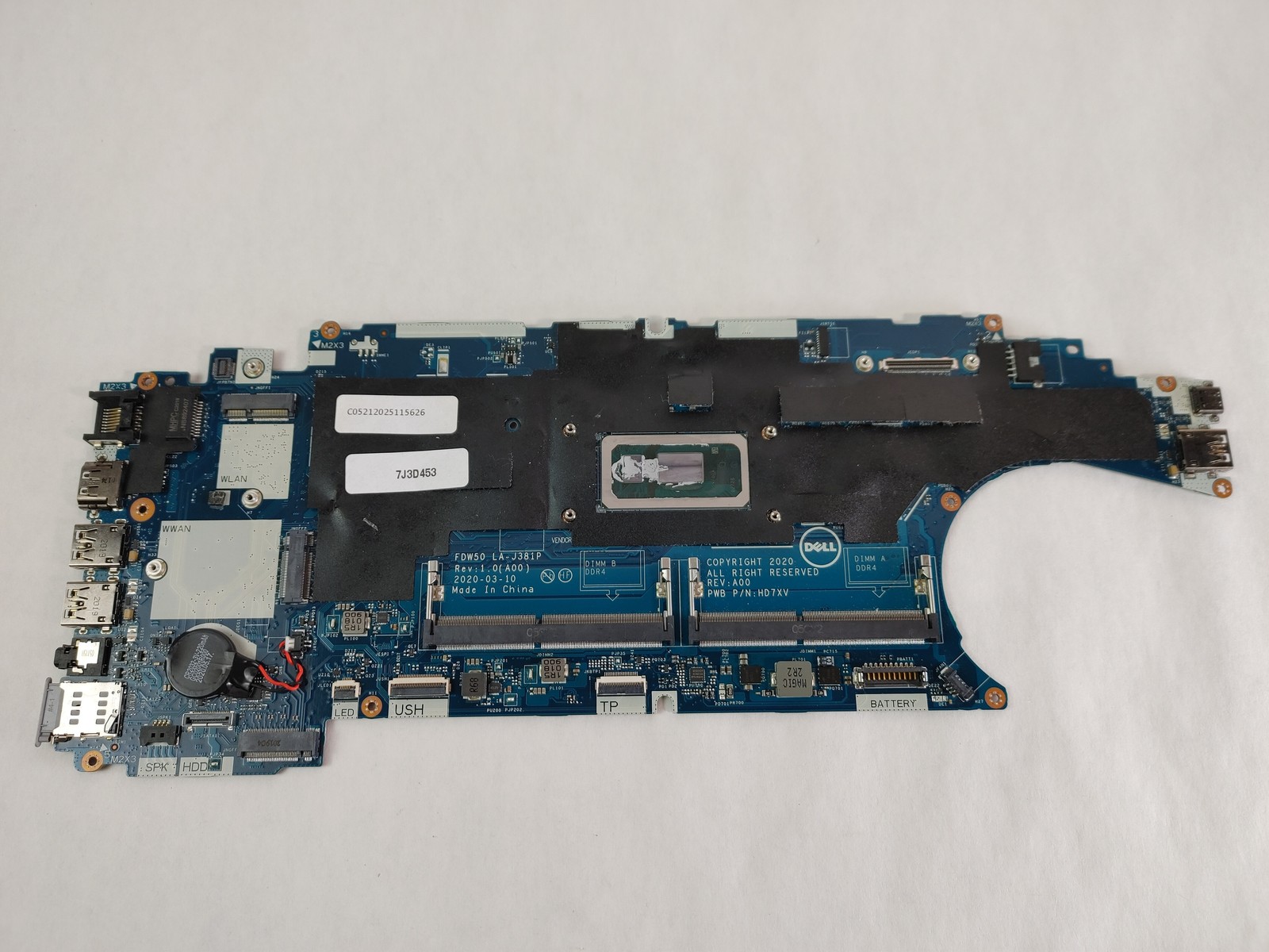 Lot of 5 Dell Latitude 5510 Intel Core i5-10210U 1.6 GHz DDR4 Motherboard HT7GC