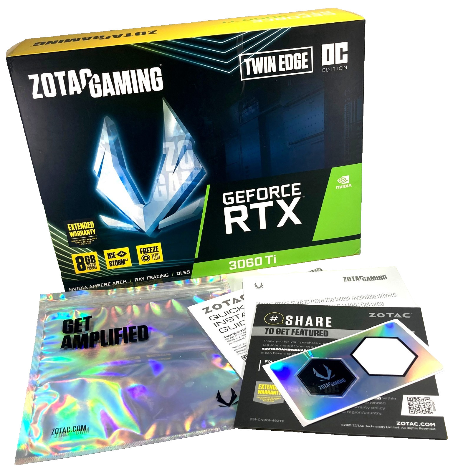 ZOTAC RTX 3060 ti Twin Edge OC LHR 8GB GDDR6 Nvidia GeForce Graphics Video Card