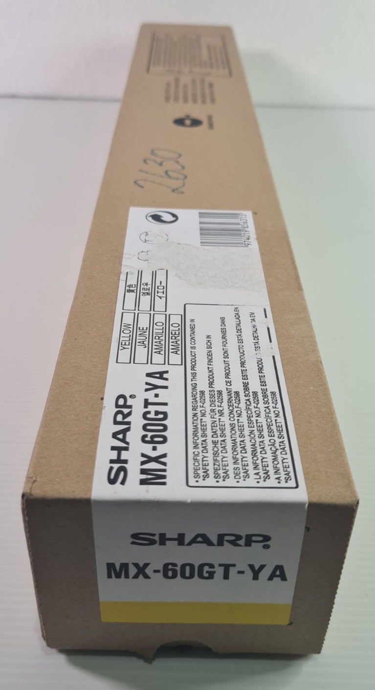 GENUINE Sharp MX-60GT-YA MX60GTYA Yellow Toner MX-2630N MX-3050N MX-3070N