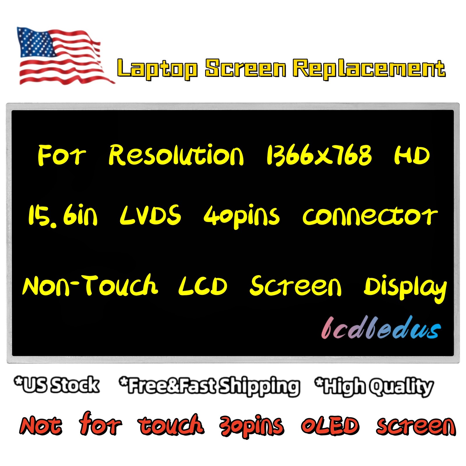 LTN156AR15-003 ~ New 15.6” WXGA HD 1366x768 40PINS LED LCD Replacement Screen