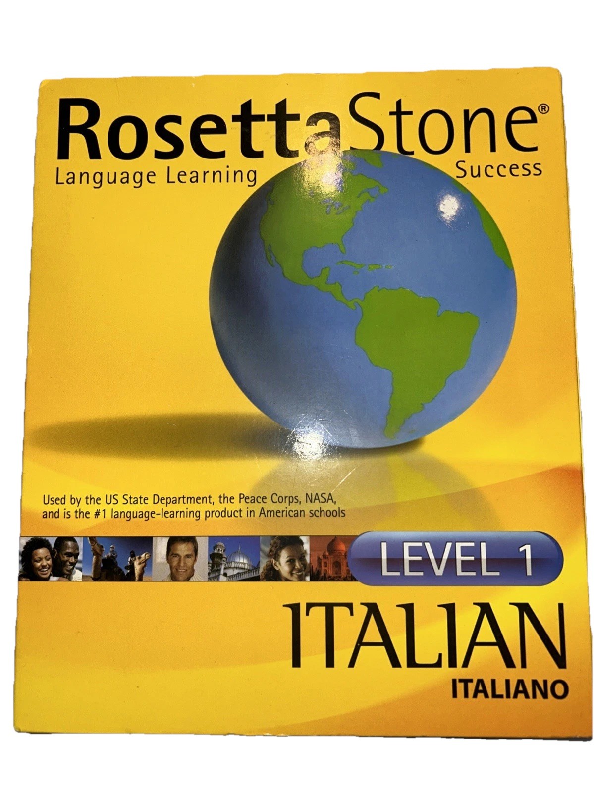 Rosetta Stone Italian Level 1 Open Big Box Cd-Rom Complete Includes Manual NEW