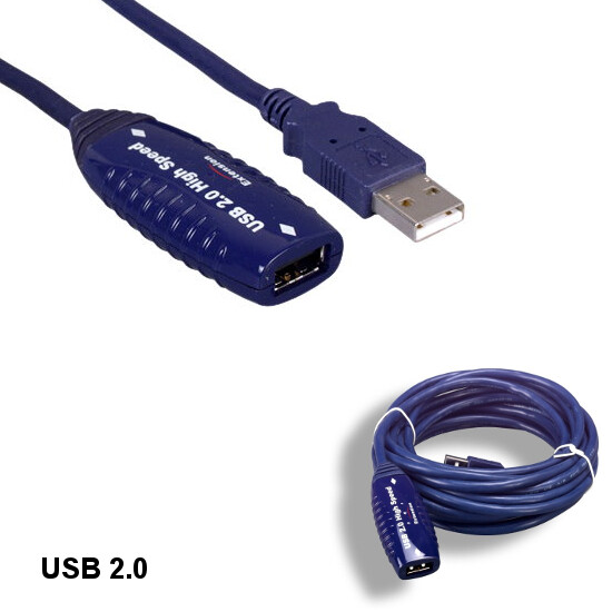 10x Blue 16ft Active Repeater USB 2.0 Type A Cable w/ NEC UPD720114 Chip