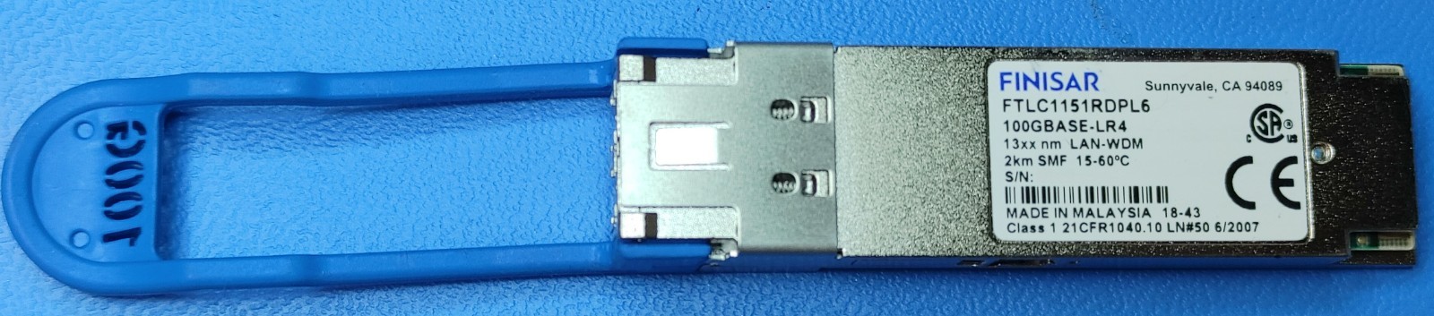 LOT of 5 Finisar FTLC1151RDPL6 100GBASE-LR4 QSFP28 13xx nm LAN-WDM  Transceiver